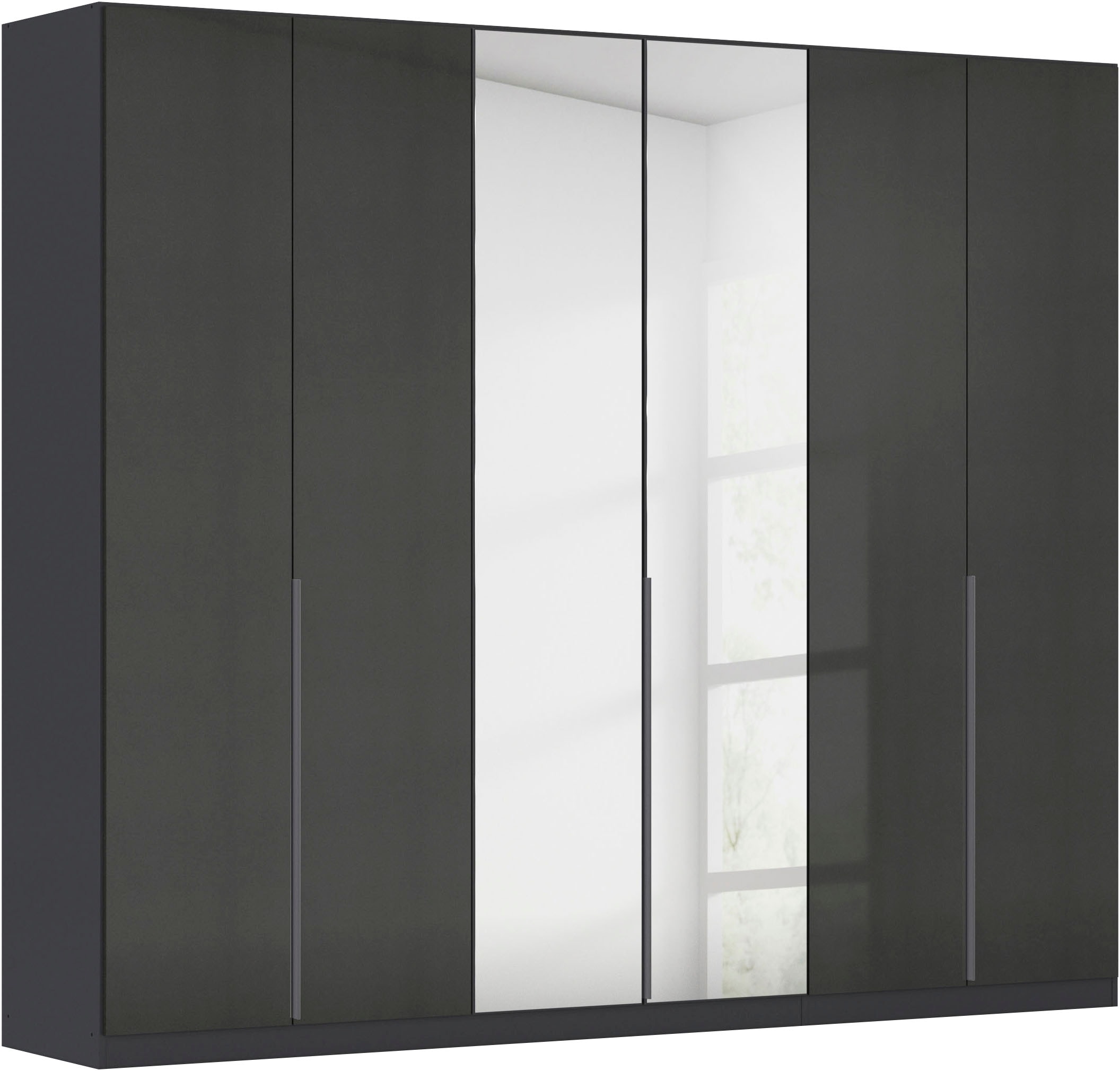 OTTO home Drehtürenschrank "Kleiderschrank Schrank Garderobe AGORDO mit Dekor- oder Hochglanzfront" in zwei Griff-Farben, Breiten 91-405 cm, durchdachte Innenausstattung, in 8 Breiten und 2 Höhen MADE IN GERMANY