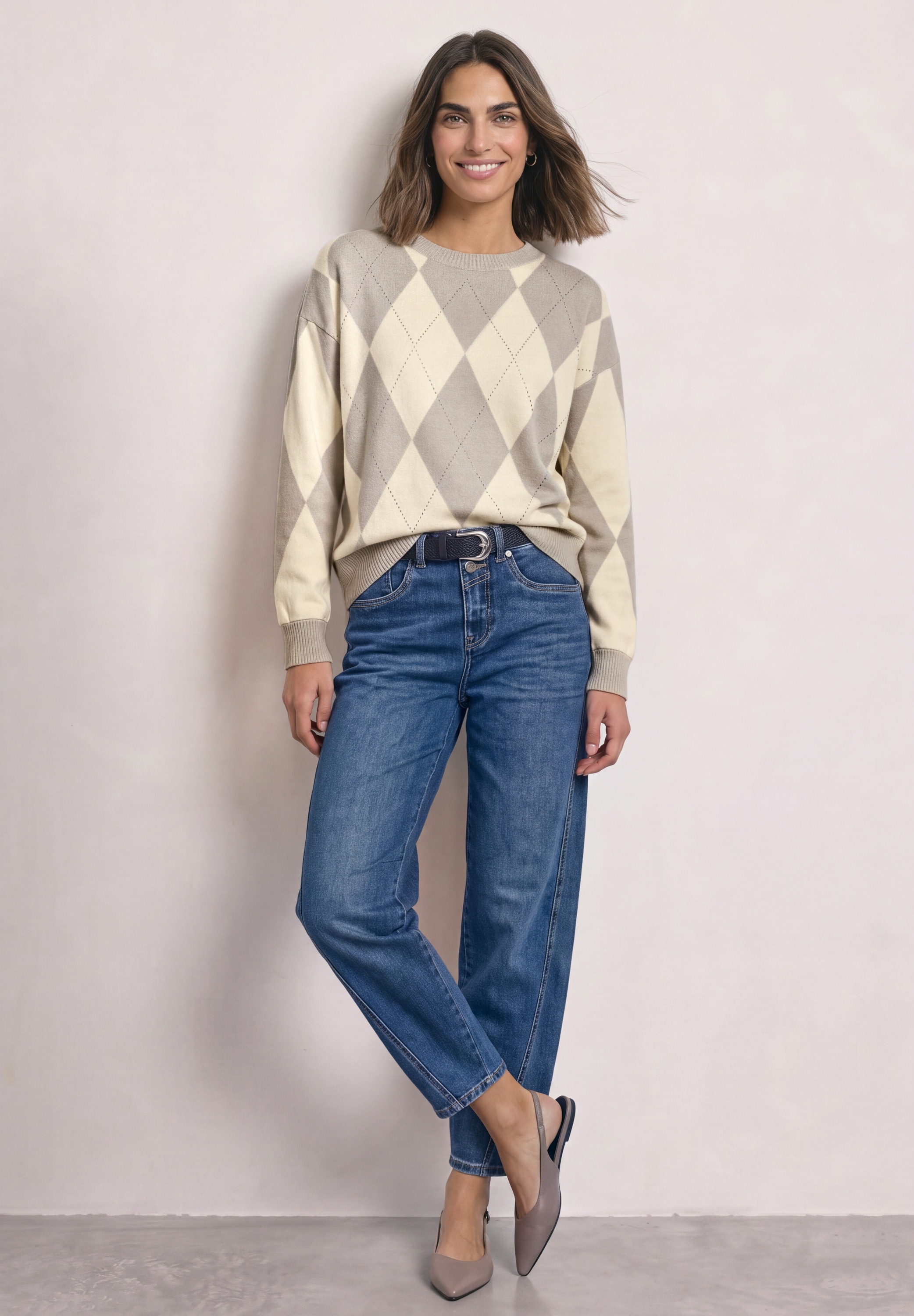 STREET ONE Langarmshirt mit Karomuster