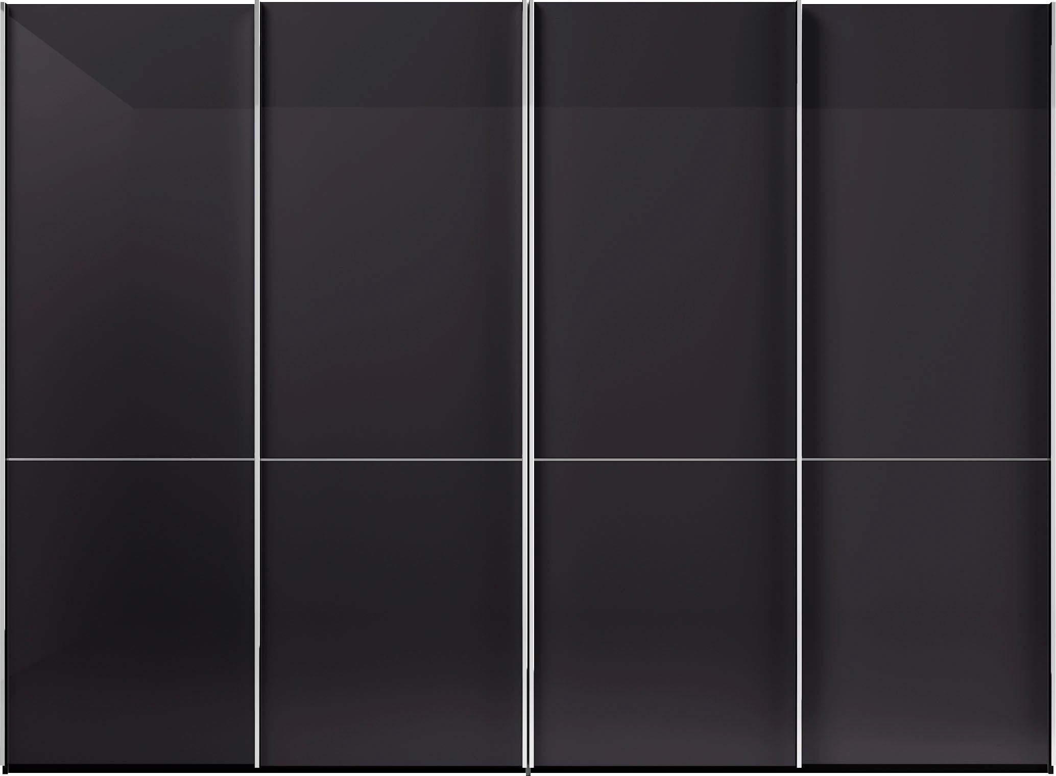 Thumbnail - Musterring Schwebetürenschrank "Imola W", inkl. Einlegeböden und Kleiderstangen, mit Glastüren und Aufleistungen