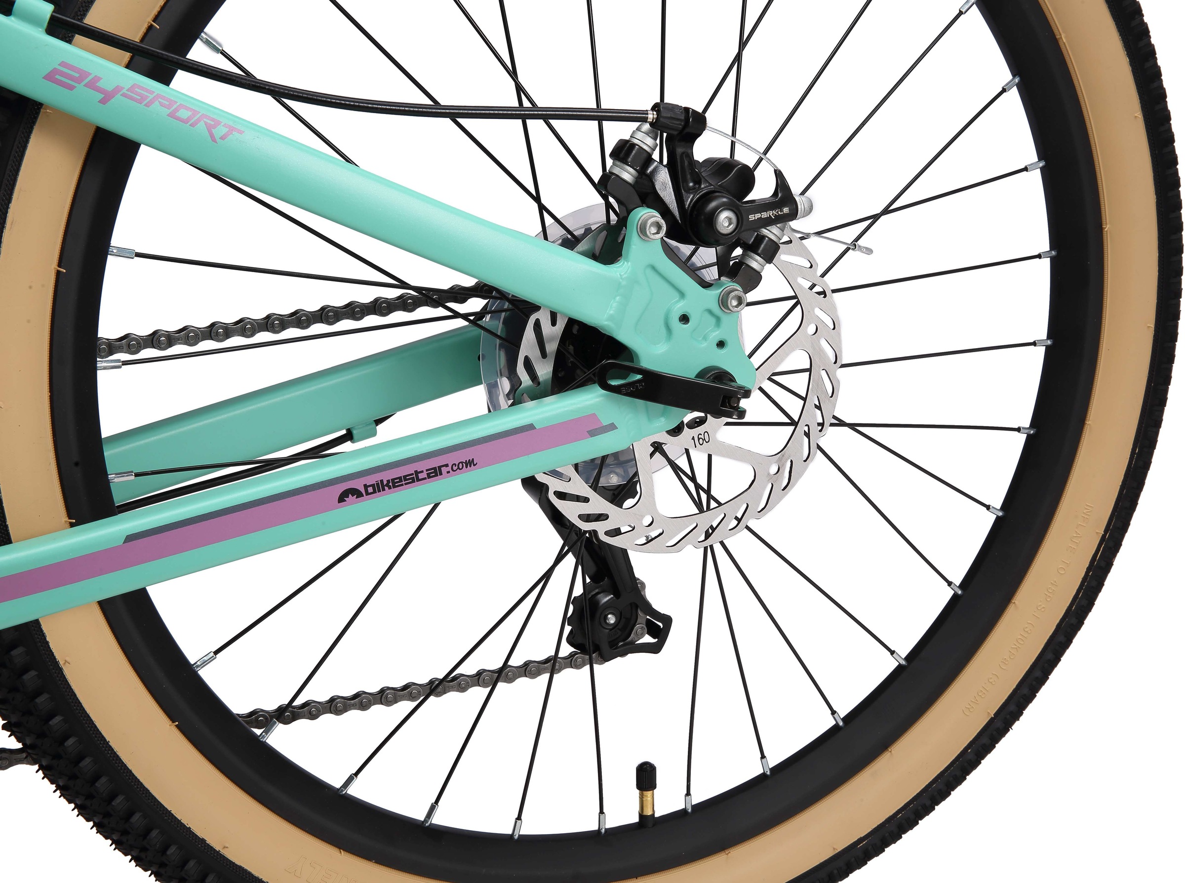 Bikestar Jugendfahrrad, 21 Gang, Shimano, RD-TY21 Schaltwerk, Kettenschaltung