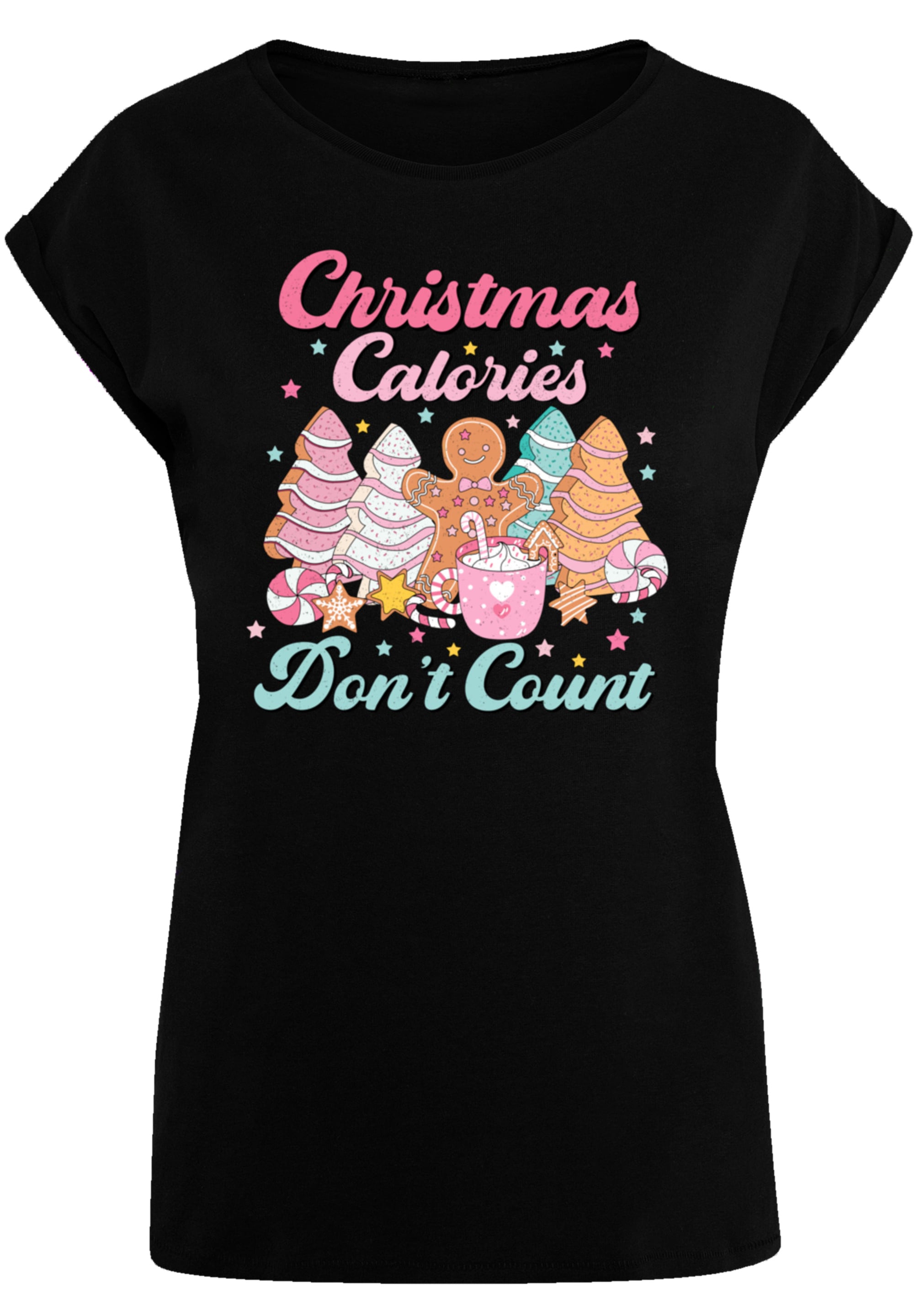 F4NT4STIC T-Shirt »Weihnachten Dont Count Candy«, Premium Qualität, Weihnachts-Kollection