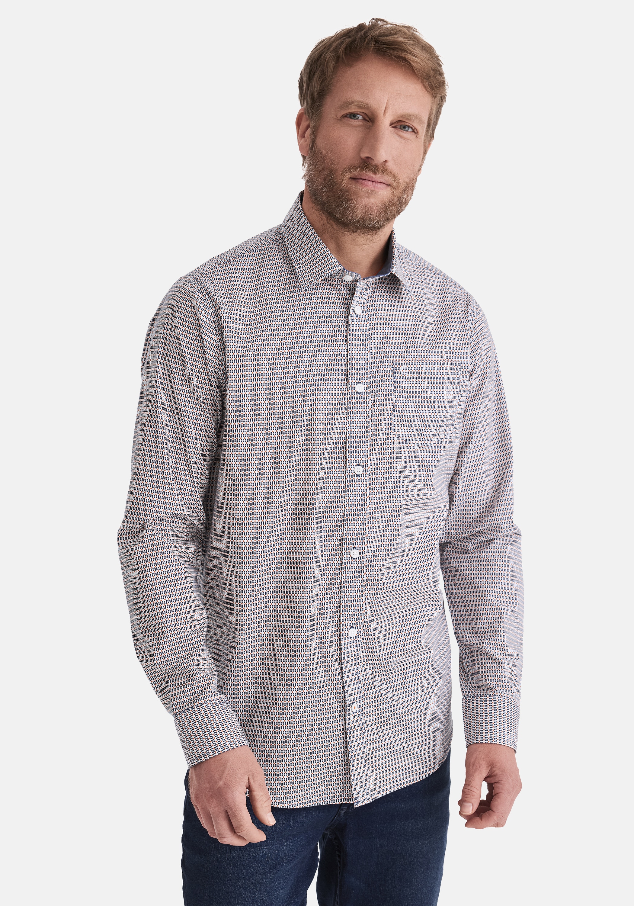 Stooker Men "HUGH Hemd Langarm Regular Fit" Langarm Hemd Regular Fit für Herren