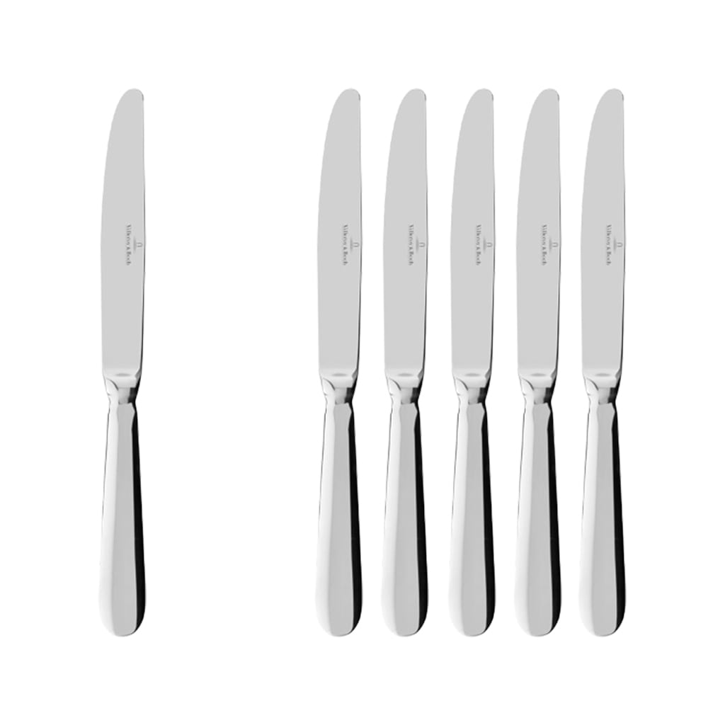 Villeroy & Boch Tafelmesser "Tafelmesser Oscar 233 mm 6er Set silber" Spülmaschinenfest