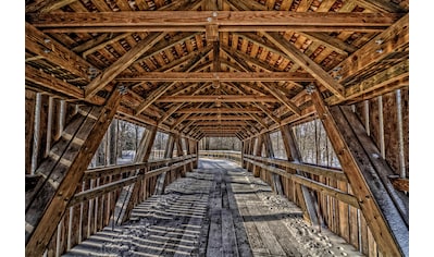 Fototapete »Holzbrücke«