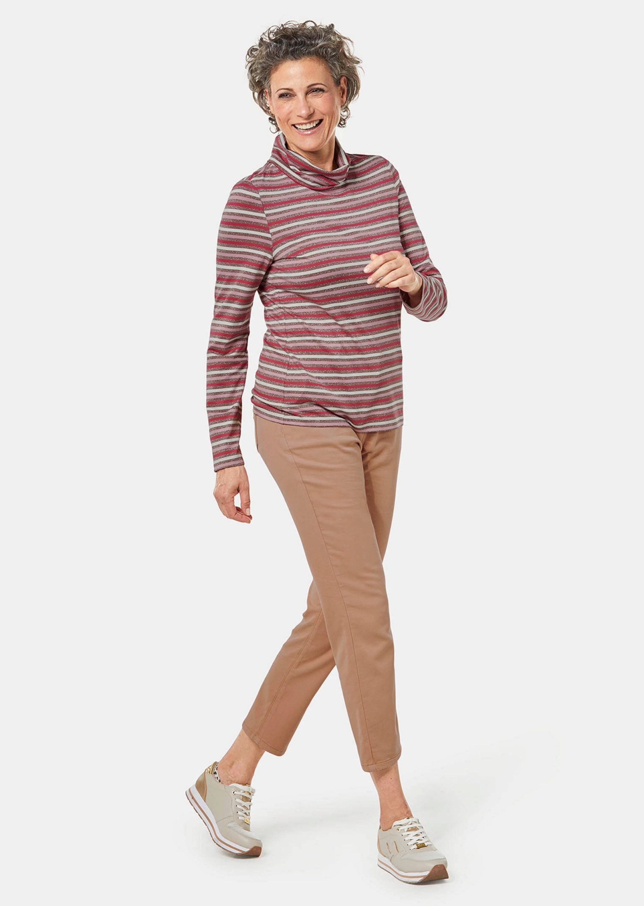 Thumbnail - GOLDNER Longpullover "Kratzfreies Ringelshirt mit soften Glanzgarnen"