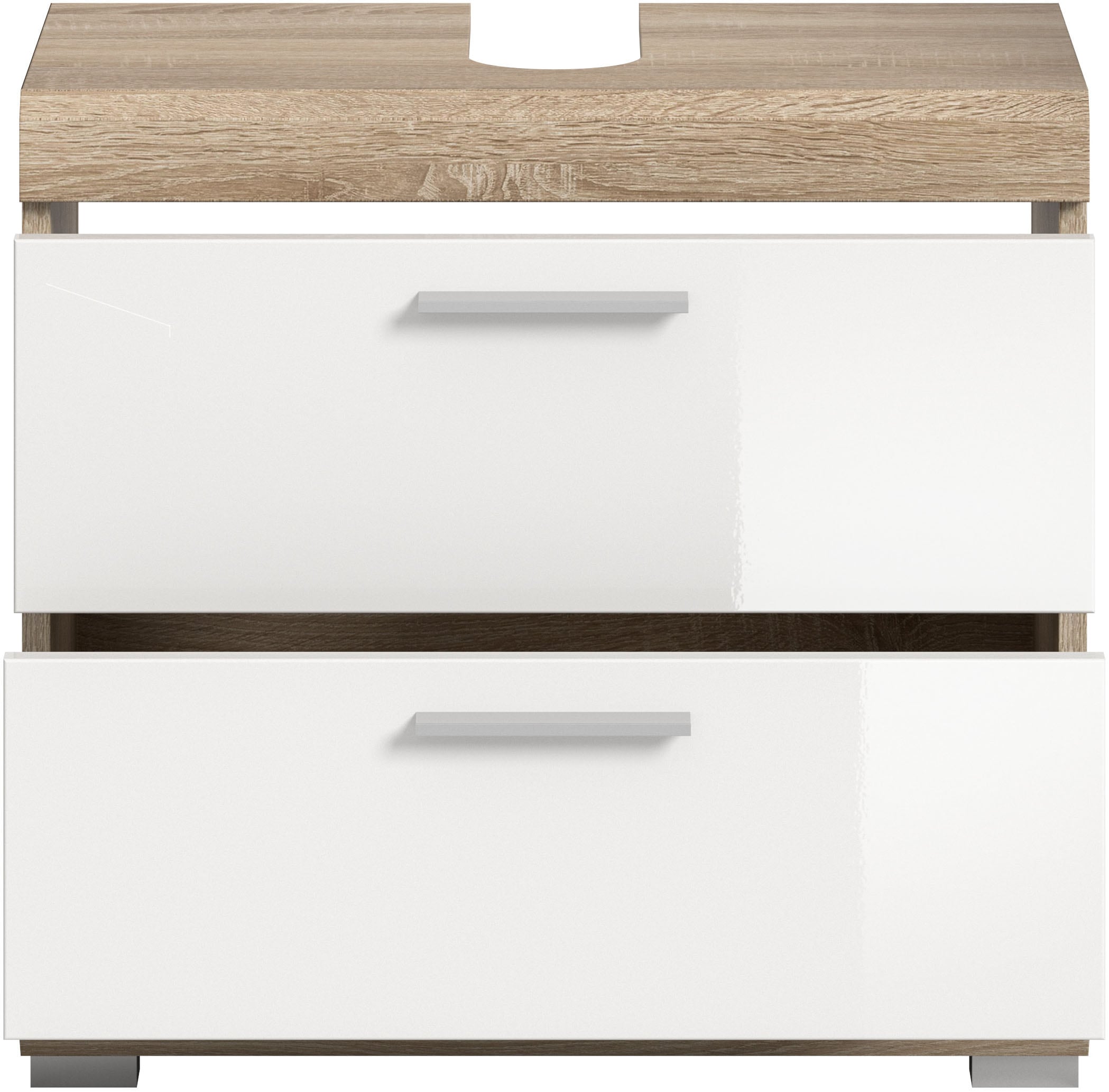 INOSIGN Waschbeckenunterschrank »Siena, Breite 60cm, 2 Tür, 2 Fächer, mit Siphonausschnitt, MDF-Front«, (1 St.), in verschiedenen Farben erhältlich, Badmöbel, Badschrank, Kommode, Bad