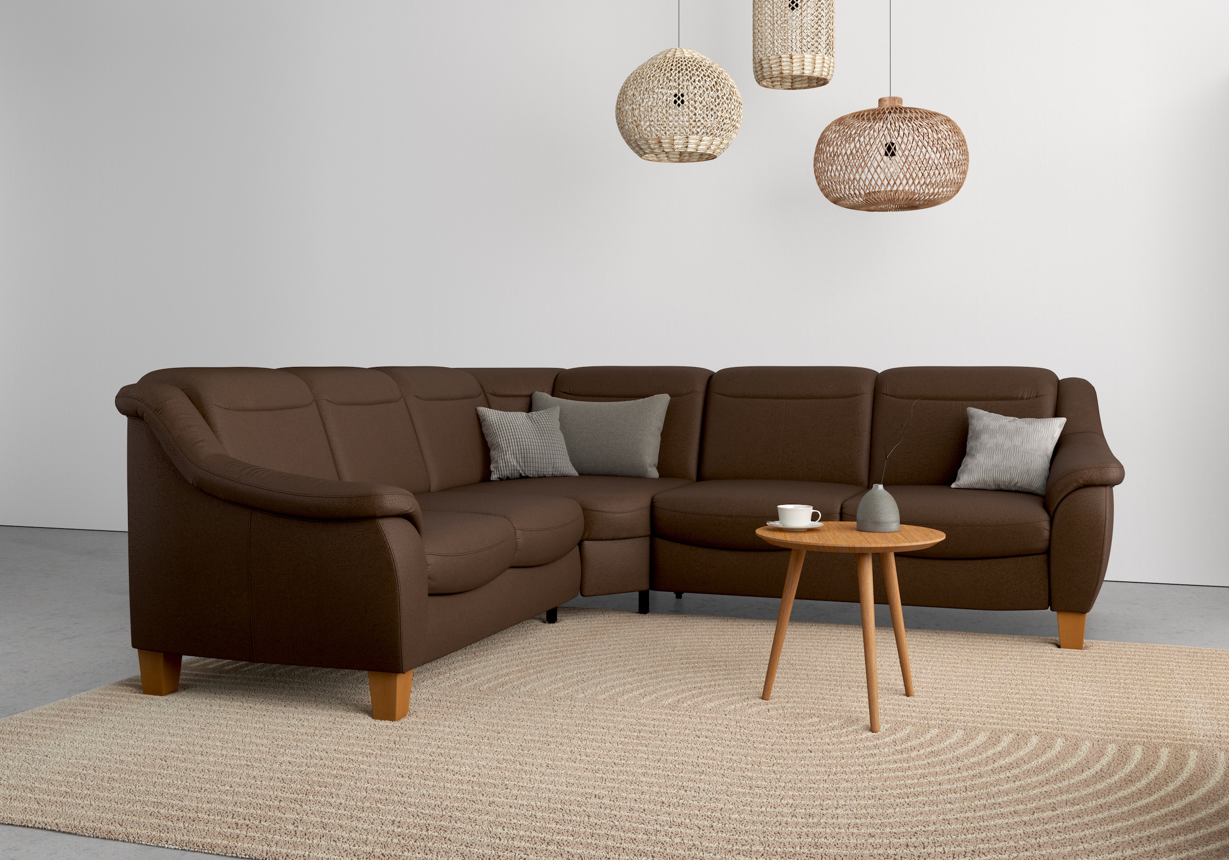 OTTO home Ecksofa "Caldera L-Form" Federkern, optional Kopfteilverstellung, Schlaffunktion & Bettkasten