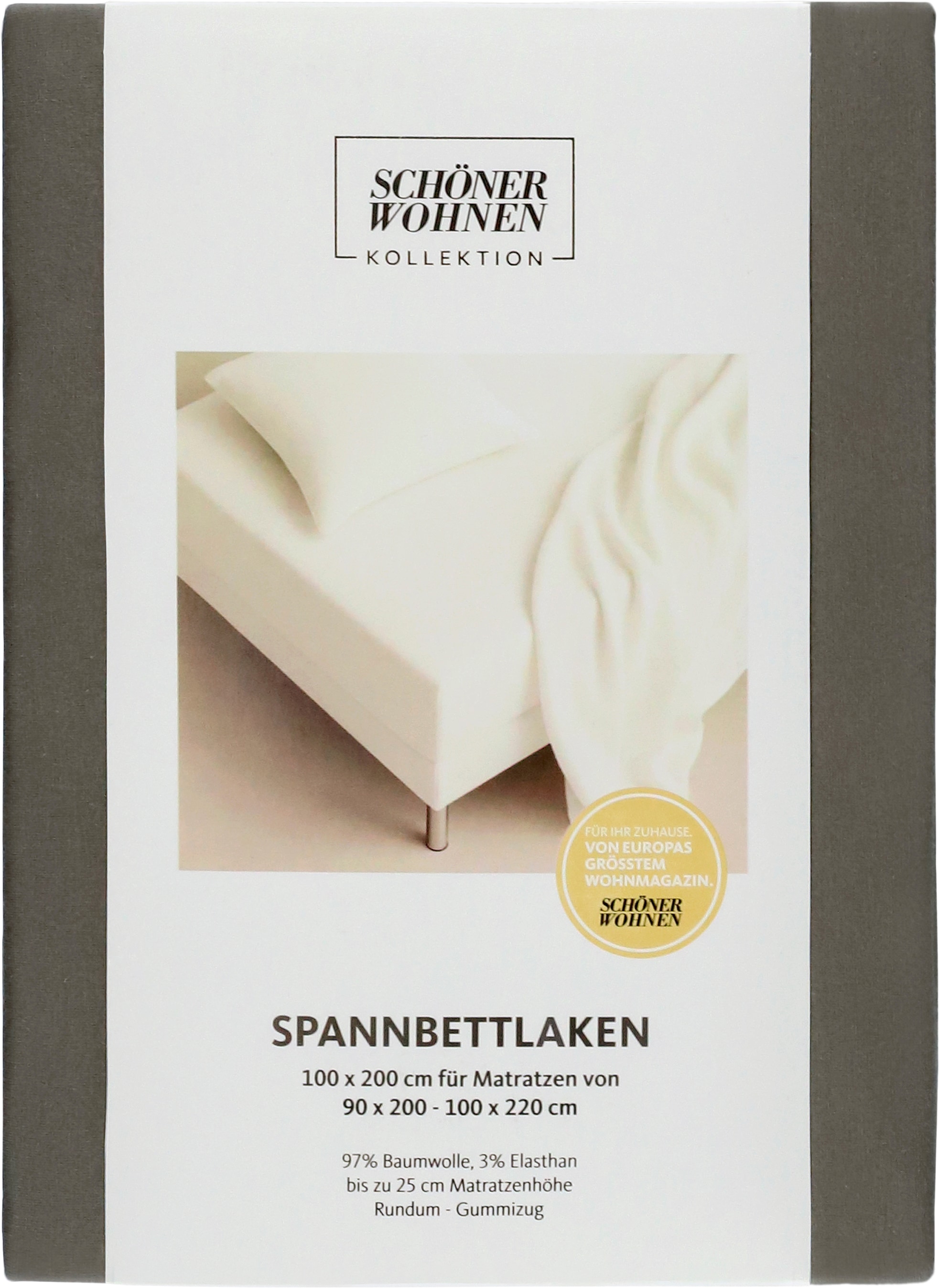 SCHÖNER WOHNEN-Kollektion Spannbettlaken »Flat« Formbeständiges Spannbettlaken für hohe Matratzen