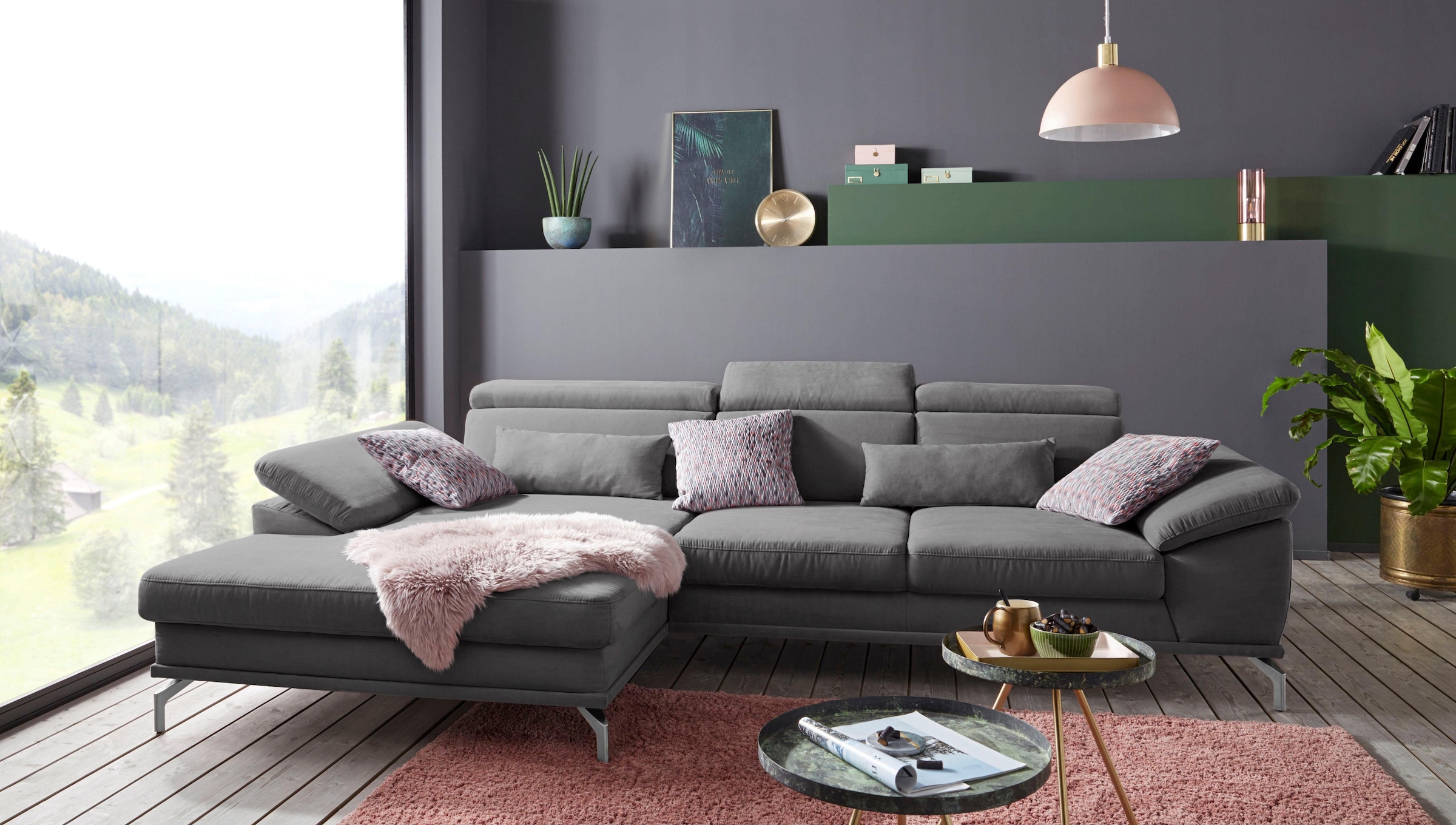sit&more Ecksofa »Scorpio L-Form«, inklusive Sitztiefenverstellung, wahlweise mit Kopfverstellung