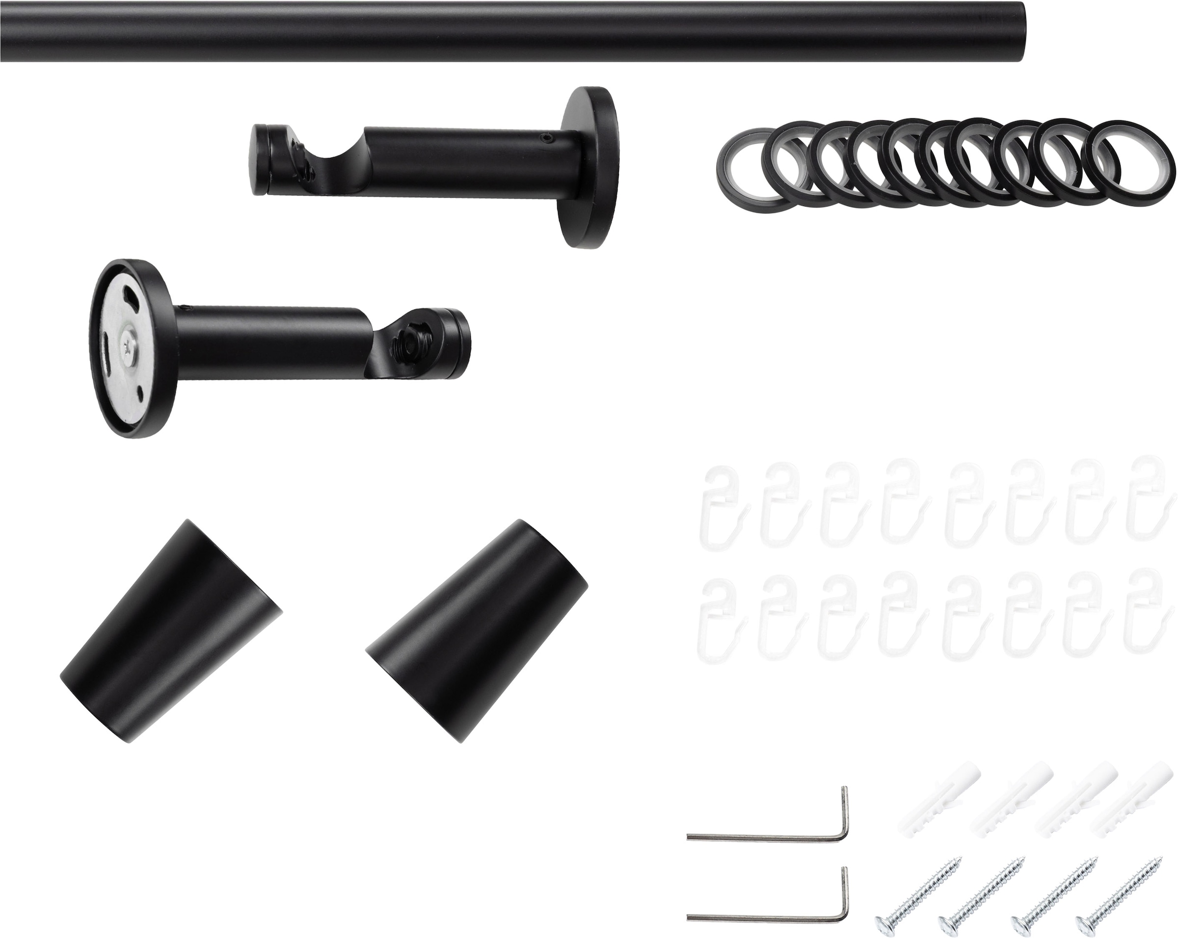 SN DECO GROUP Gardinenstange »Gardinenstange Nizza Ø 19 mm, 1-läufig, Fixmaß, verschraubt« Ø 19 mm Fixmaß;kürzbar