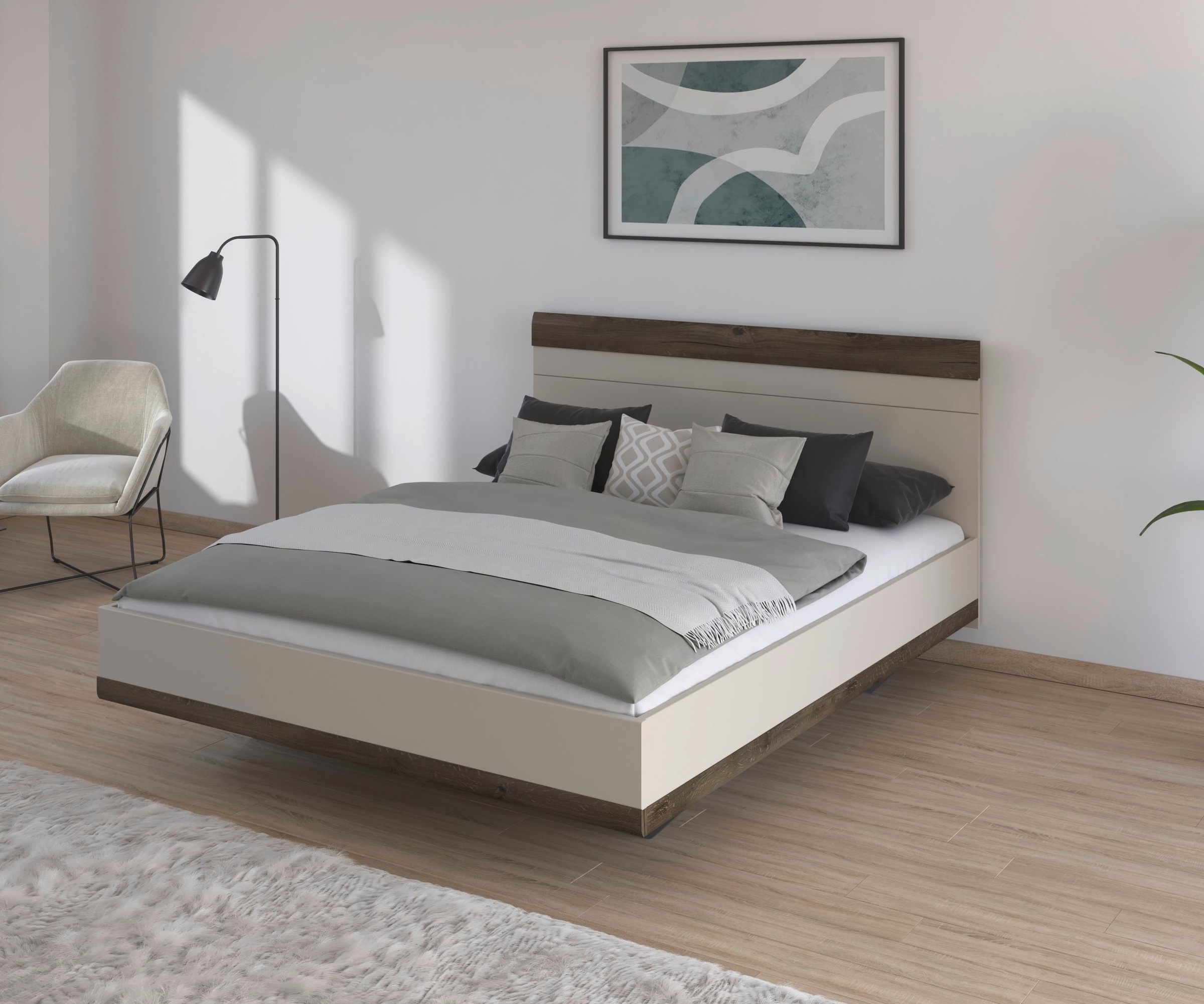 rauch Futonbett "Bett Doppelbett Holzbett SAJO", mit Farb-Absetzungen in ko günstig online kaufen