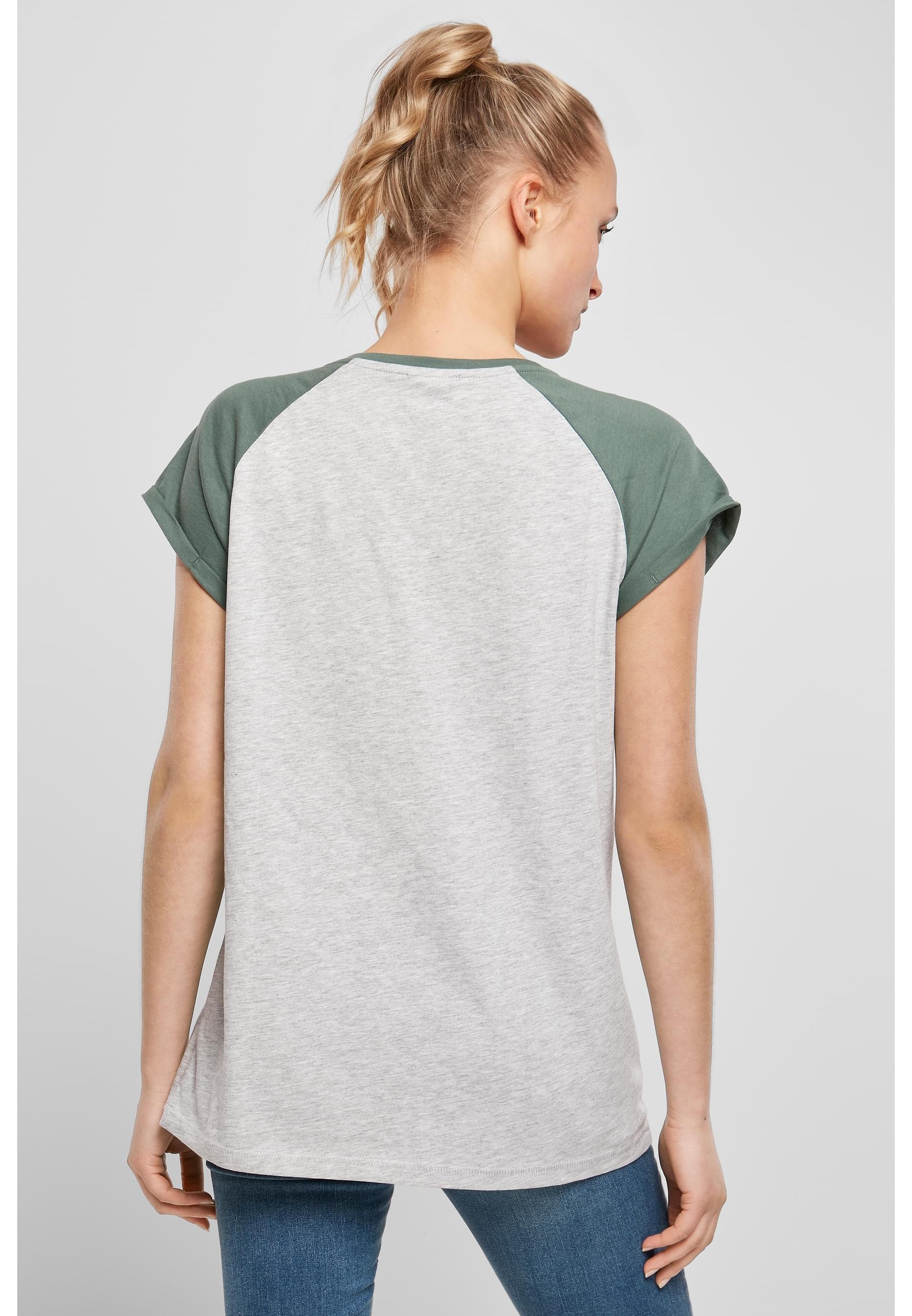 URBAN CLASSICS Kurzarmshirt »Urban Classics Damen Ladies Contrast Raglan Tee«, (1 tlg.)