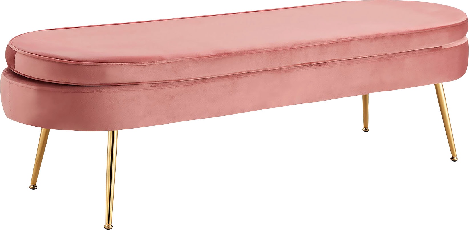 SalesFever Polsterbank "Clam Elegante Bank mit Polsterung" Eleganz in Gold: günstig online kaufen