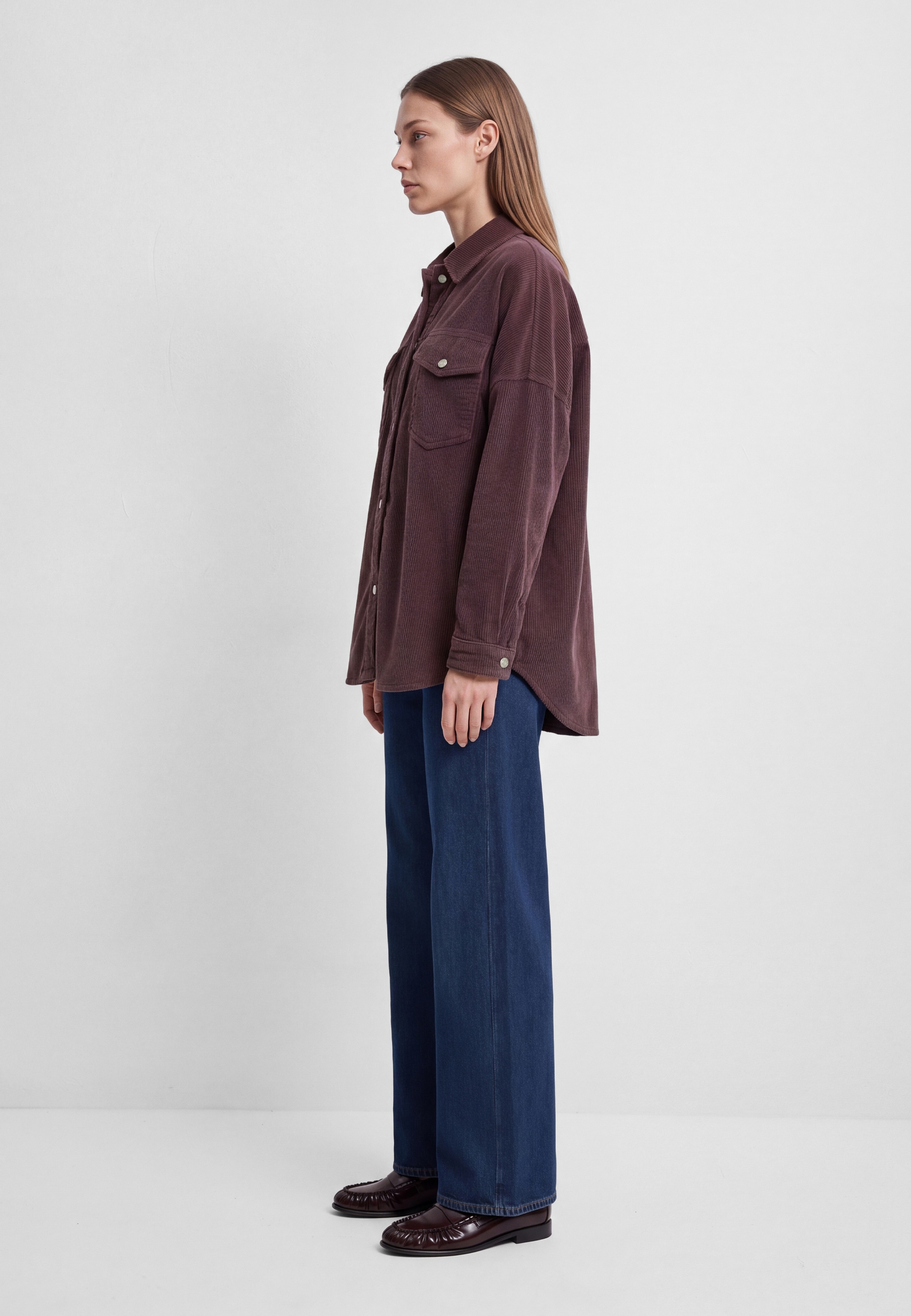 Mavi Langarmbluse »FIONA« Boyfriend Cord Overshirt