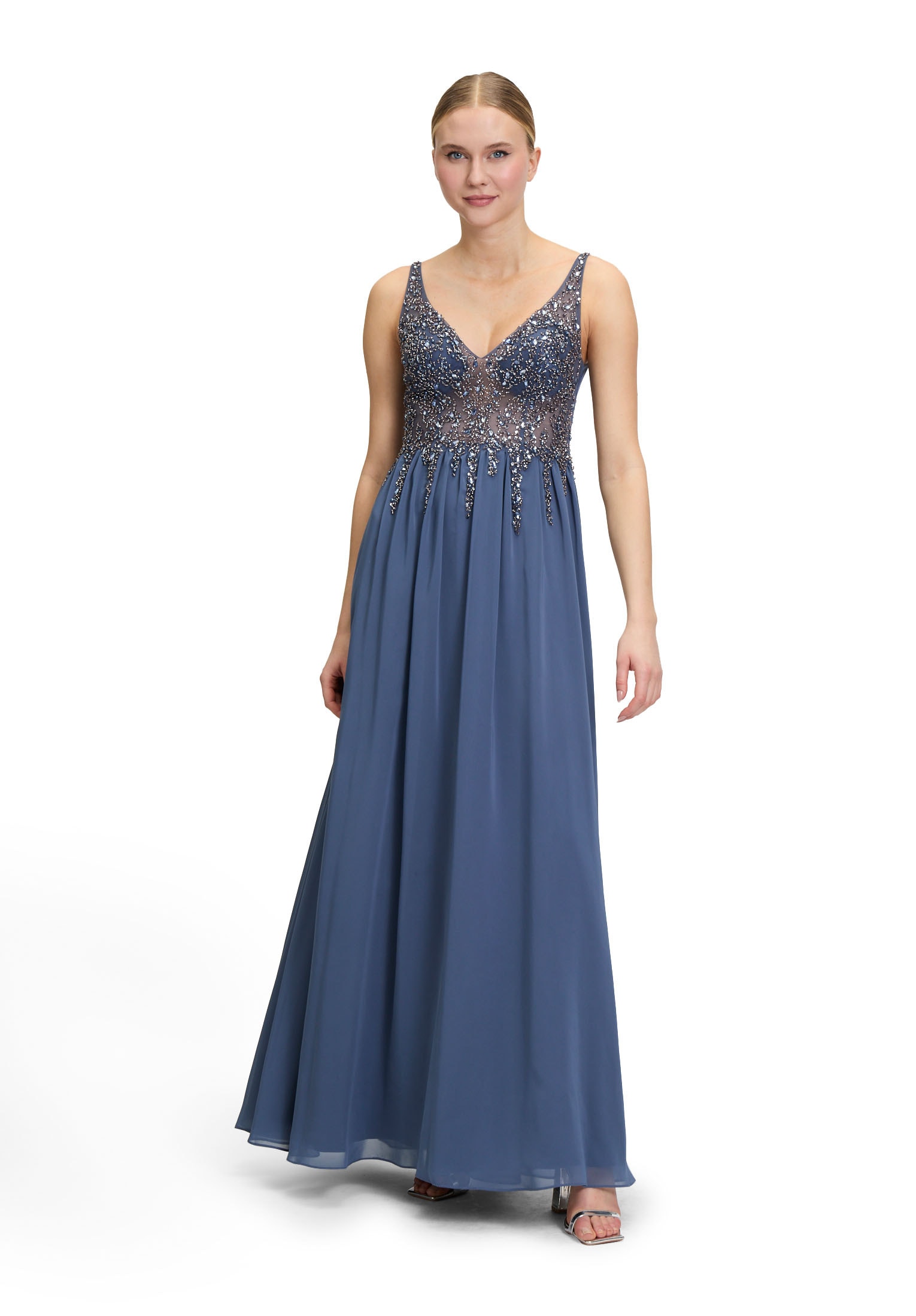 Vera Mont Abendkleid "Vera Mont Abendkleid mit Stickerei", Glitzersteine