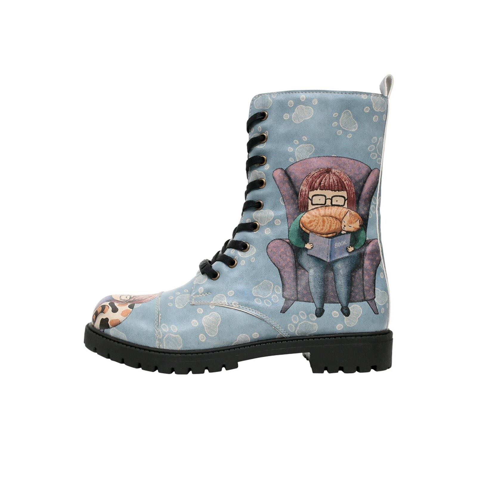 DOGO Schnürboots "Zipsy I Have Cattitude Damen Stiefel / Female", Vegan günstig online kaufen