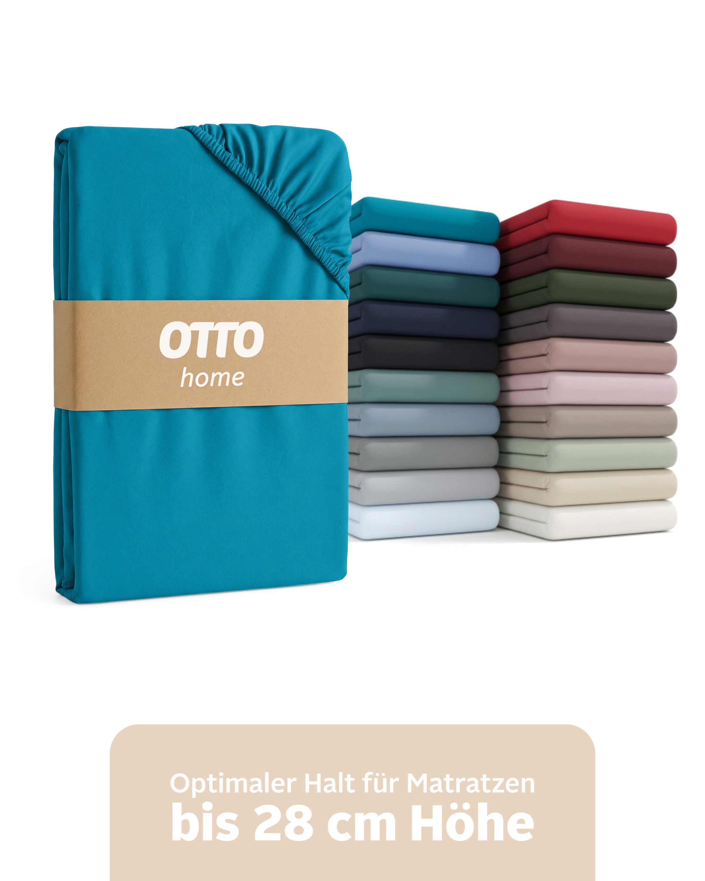 OTTO home "BLACKBERRY in PREMIUM und BASIC Qualität, 100% Baumwolle" für hohe Matratzen bis 28 cm, Bettlaken, Spannbetttuch, Boxspring