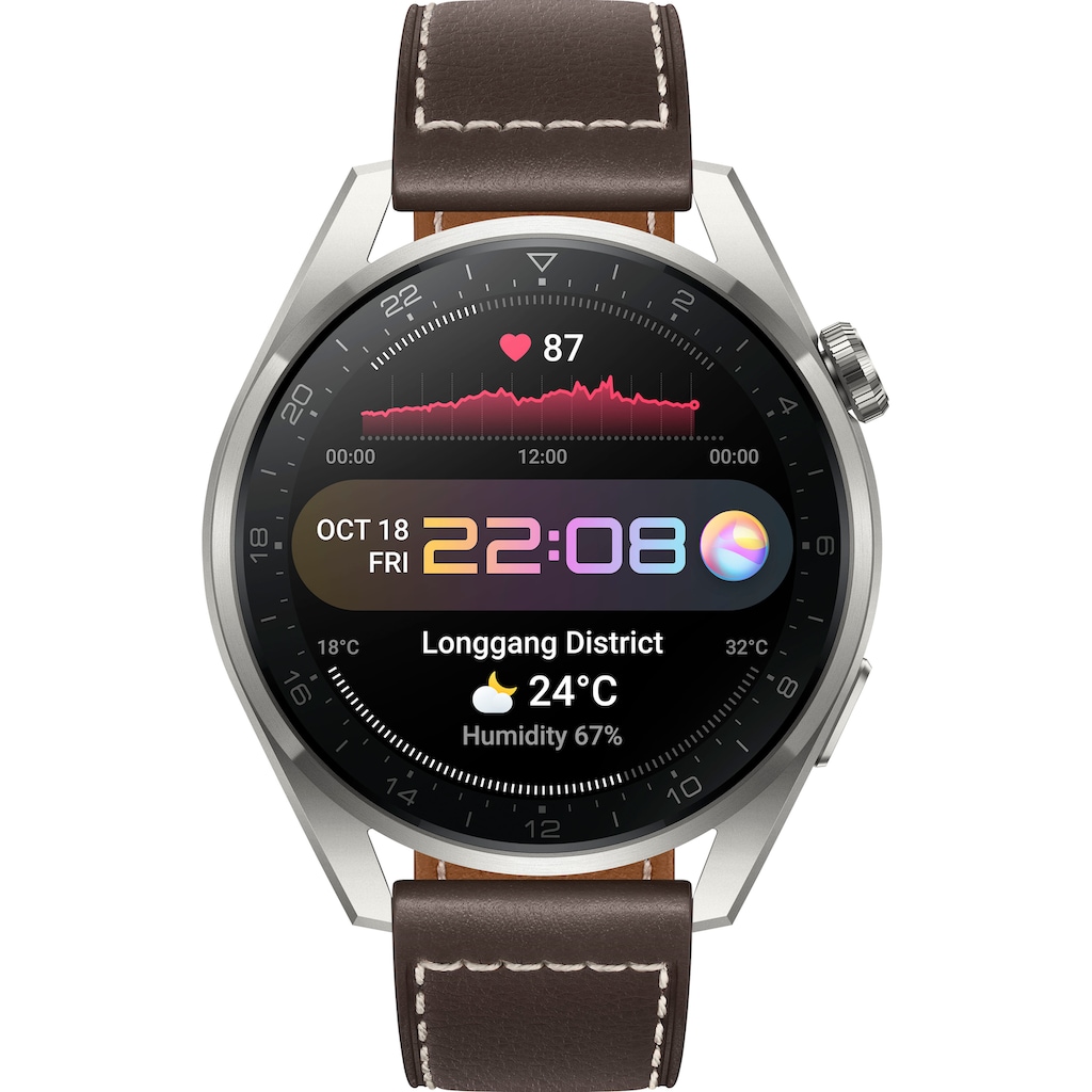 Huawei Smartwatch »WATCH 3 Pro Classic Galileo-L40E«, (Harmony OS 3 Jahre Herstellergarantie)