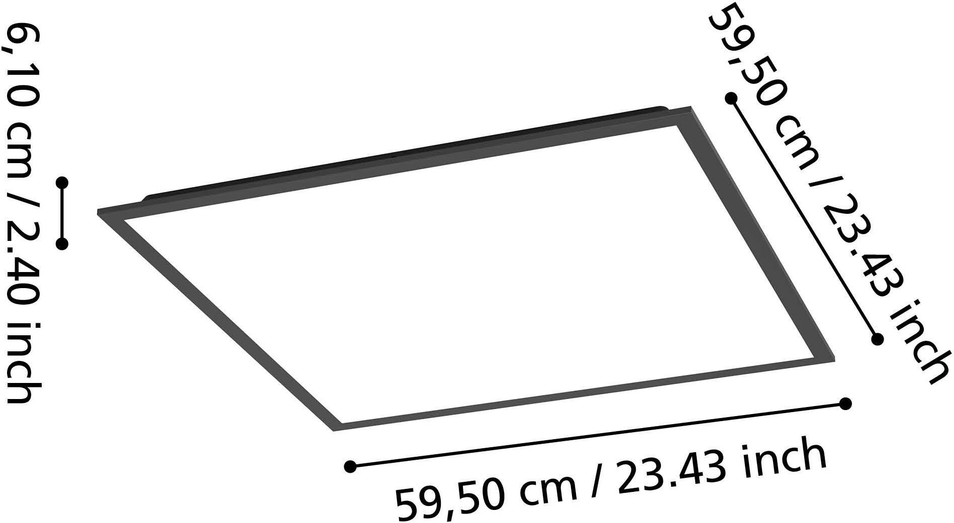 EGLO Deckenleuchte »MORADILLO Deckenlampe - Stahl - LED - 32,5W - IP20« LED-Modul 1 Stk. Kaltweiß | Neutralweiß | Warmweiß Wohzimmerlampe, Esszimmerlampe, Flur, Schlafzimmer, L59,5xB59,5xH6,1cm