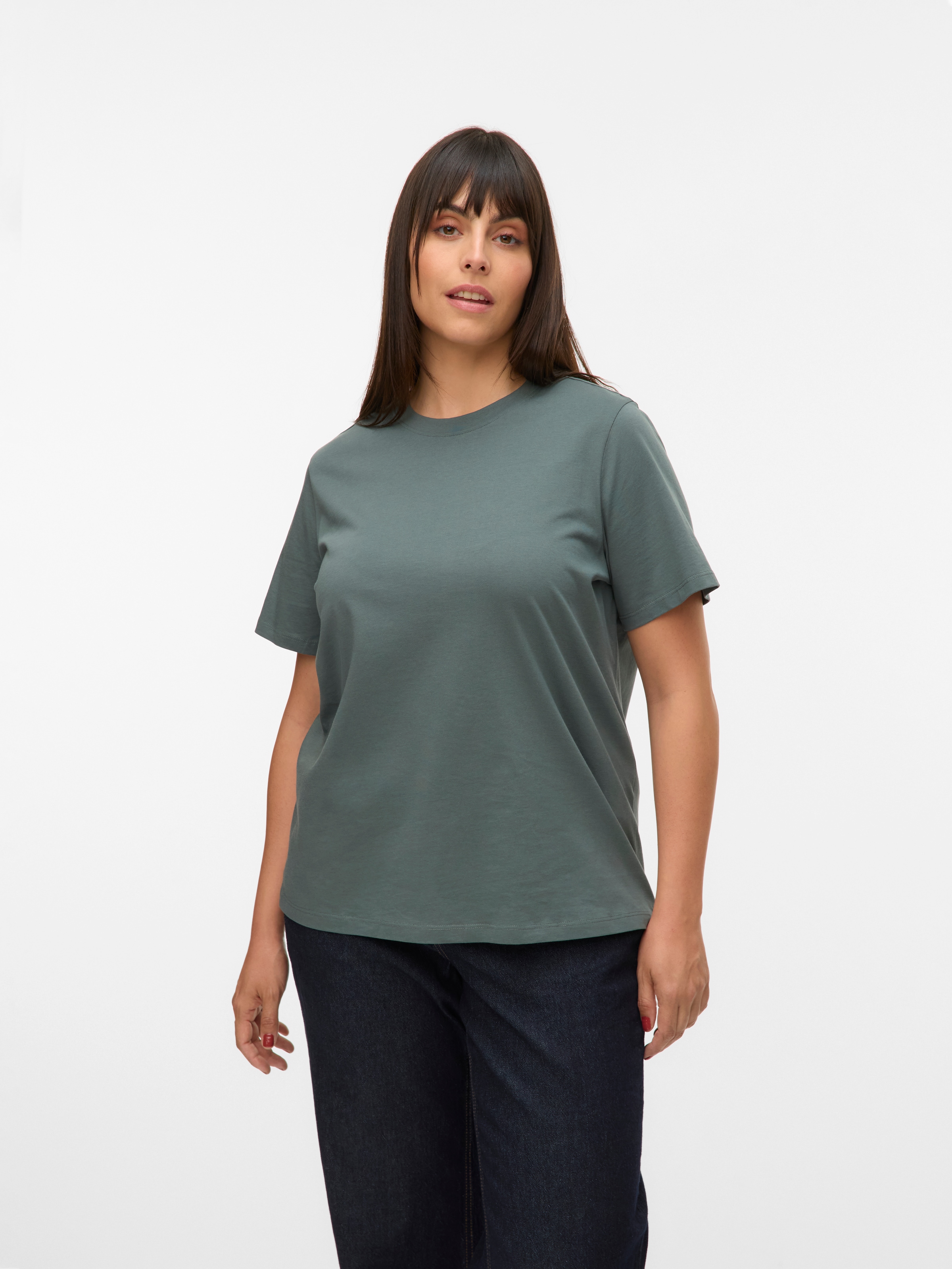 Vero Moda Curve Kurzarmshirt "VMPAULINA SS T-SHIRT GA JRS NOOS CUR" Baumwol günstig online kaufen