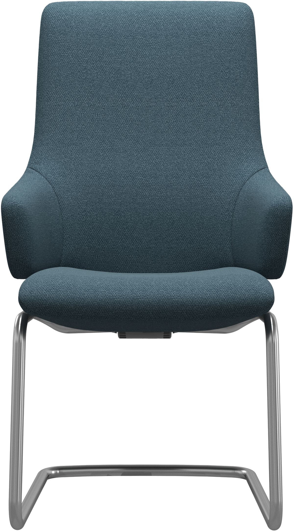 Stressless® Polsterstuhl »Laurel«, ROHLEDER Stoff Q2 FARON, High Back mit Armlehne, Größe L, mit Beinen aus Stahl in Schwarz matt