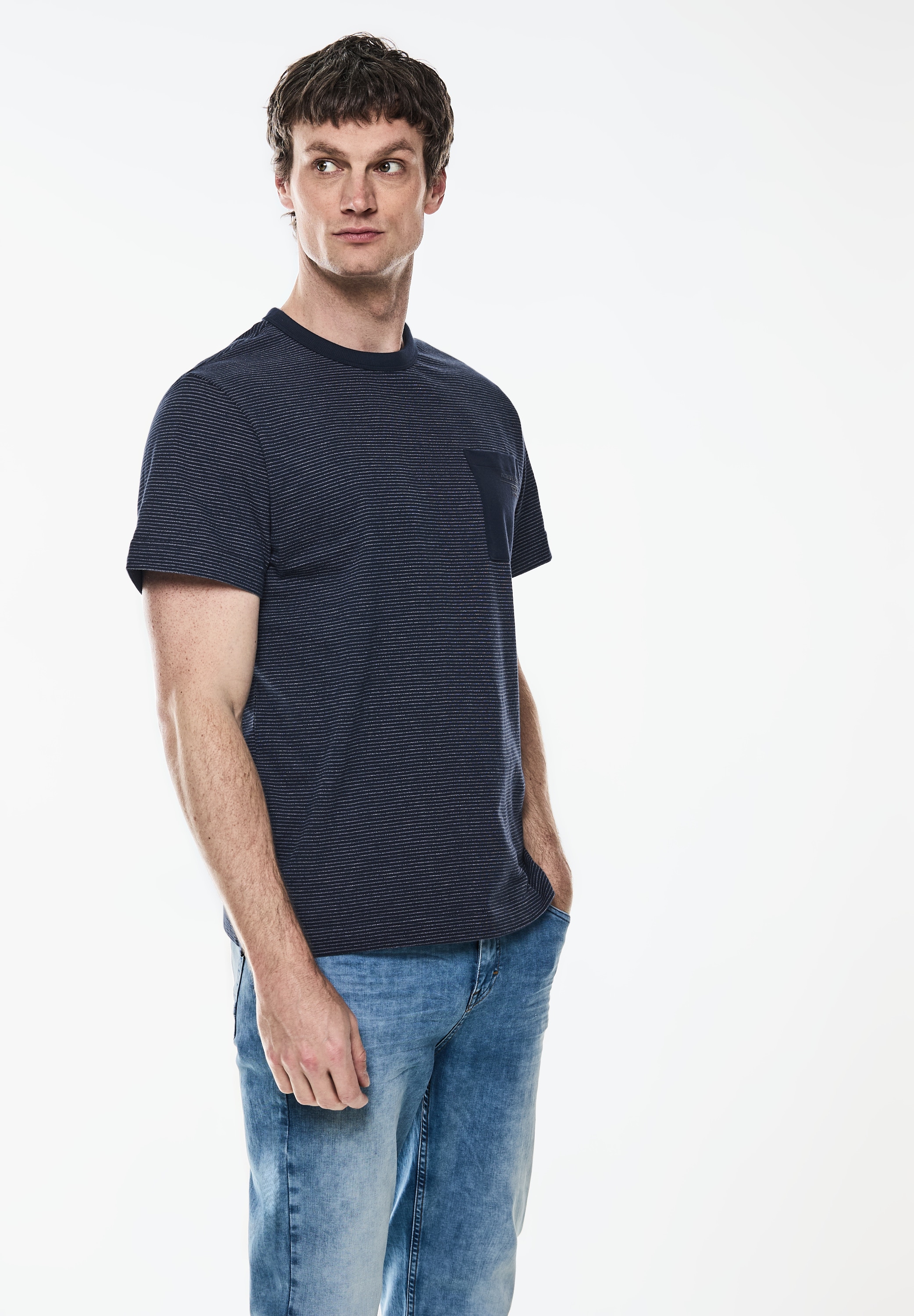 STREET ONE MEN T-Shirt aus reiner Baumwolle