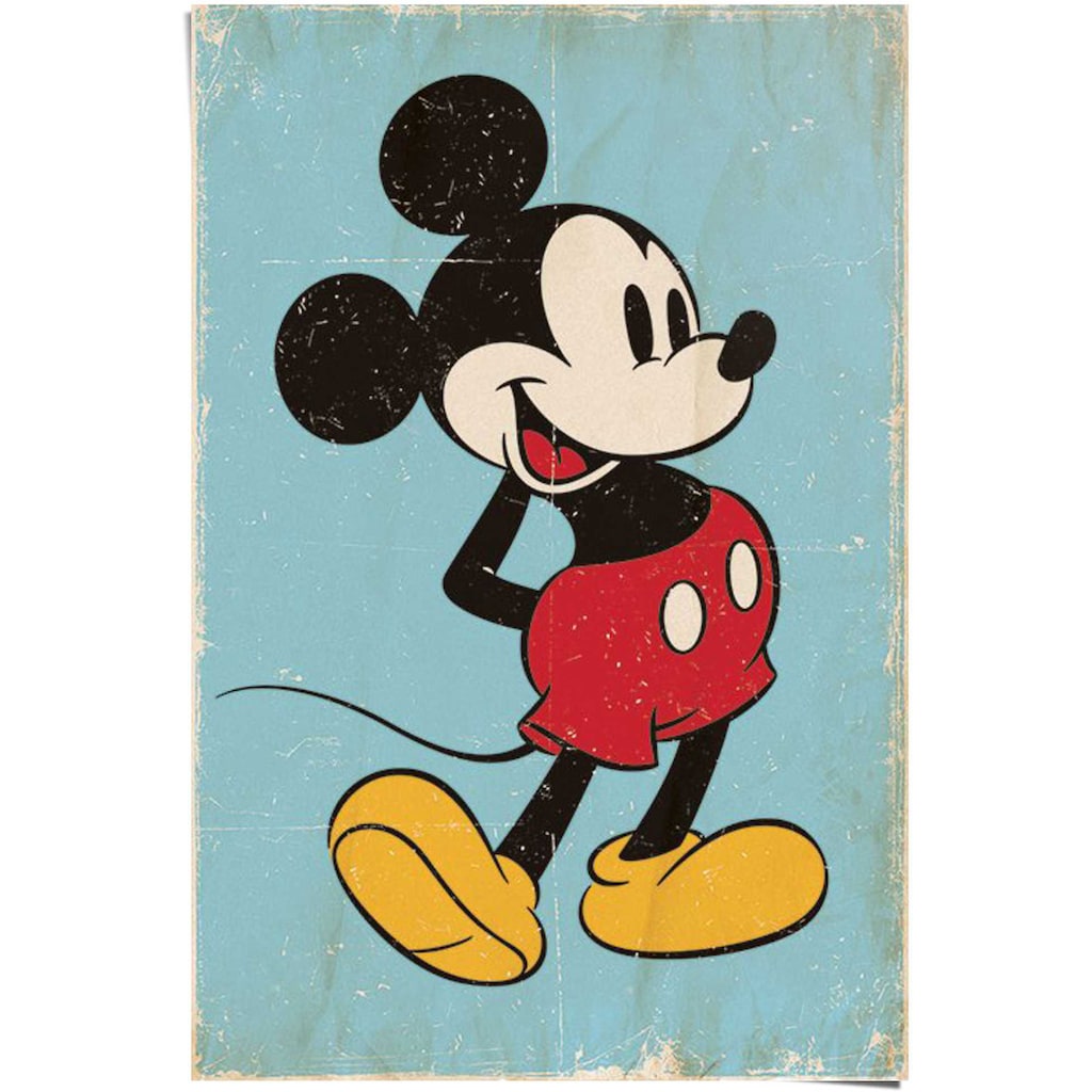 Reinders! Poster »Mickey Mouse retro«, (1 St.)