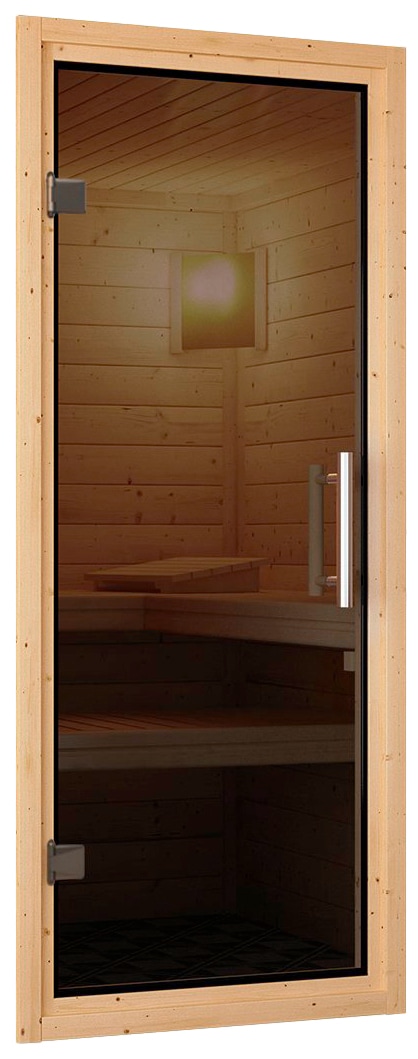 Karibu Sauna »Finja« Set,  Ofen 3,6 kW Bio-Ofen externe Strg. easy