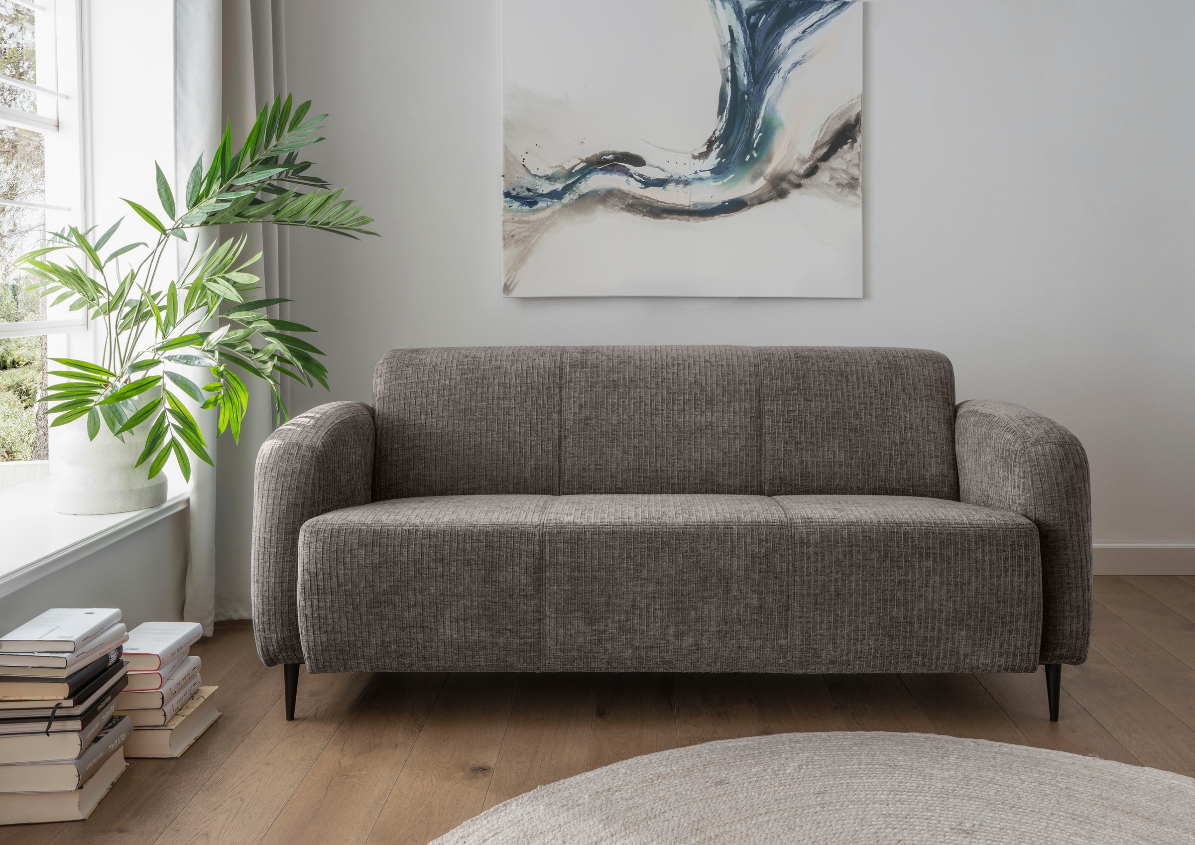 Home affaire 3-Sitzer "Marone bequem, Breite 185cm, komfortable Wellenunterfederung"