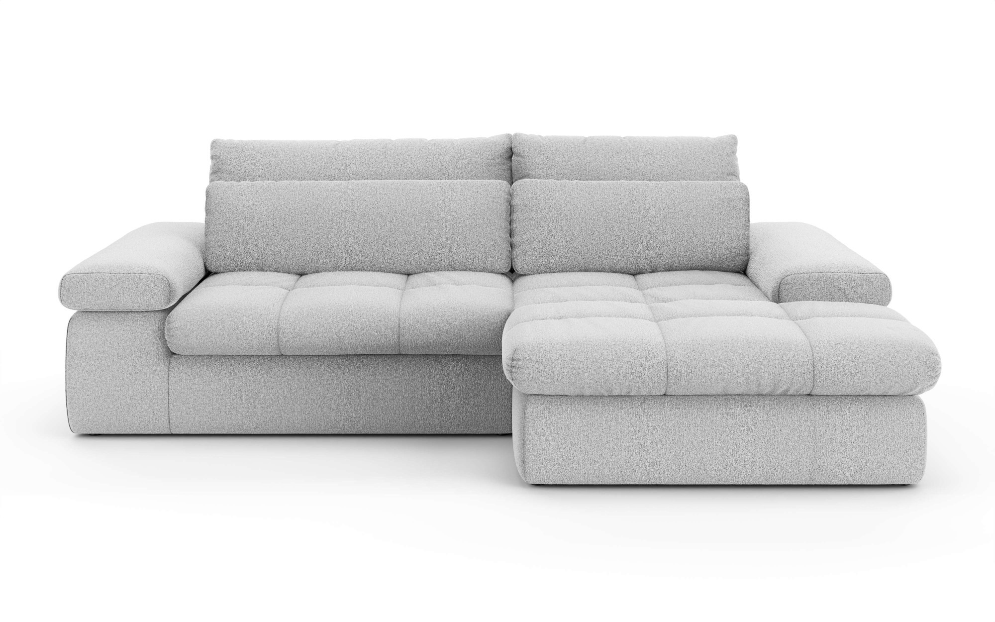 Home affaire Ecksofa »ALVERIE mit Recamiere, moderne Steppung, Maße: B/T/H 274/203/106 cm«, L-Form mit Wellenunterfederung, mit 4 Rückenkissen, pflegeleicht Stoff