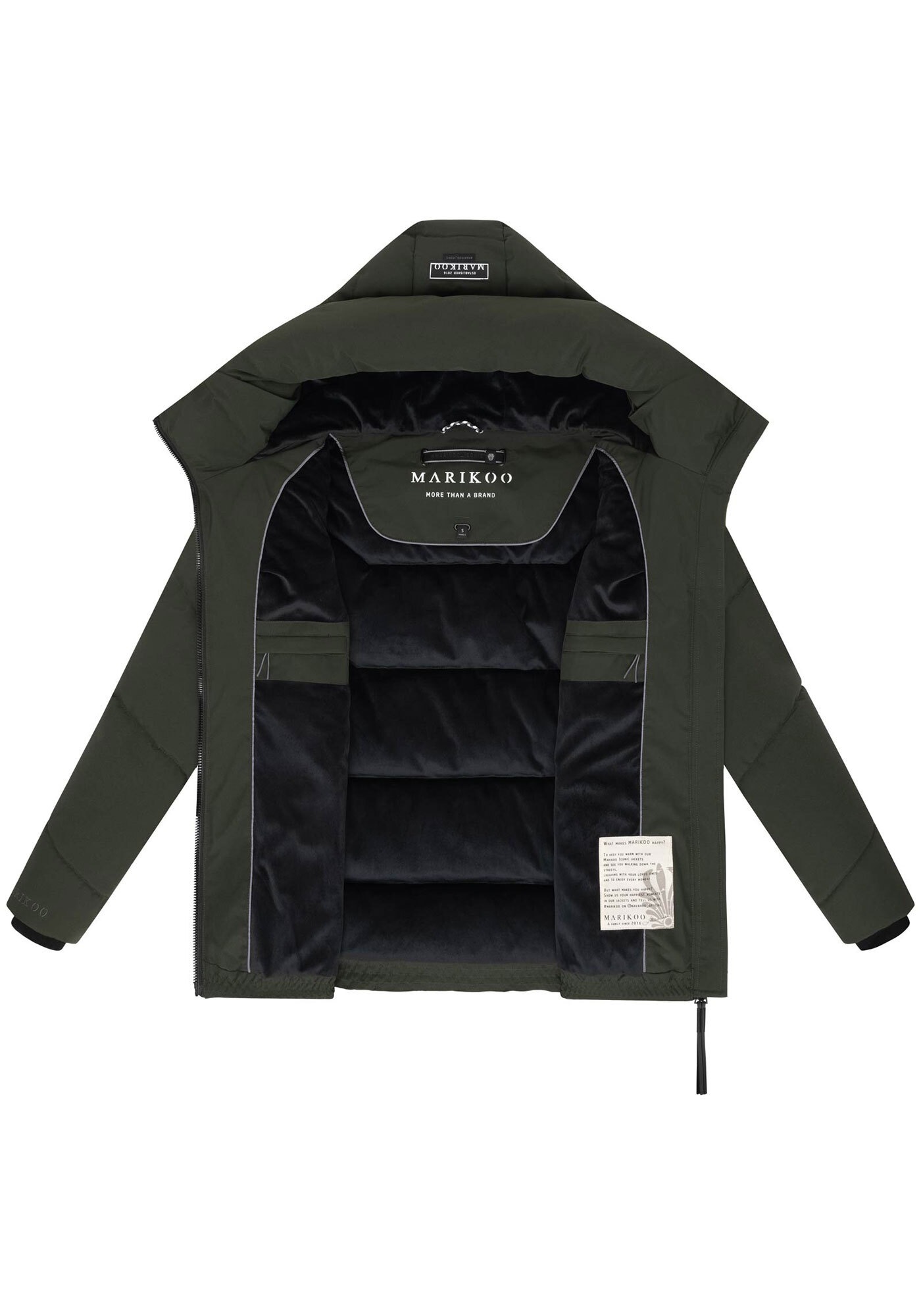 Marikoo Winterjacke »Kuscheltatze«, mit extra hohem Kragen