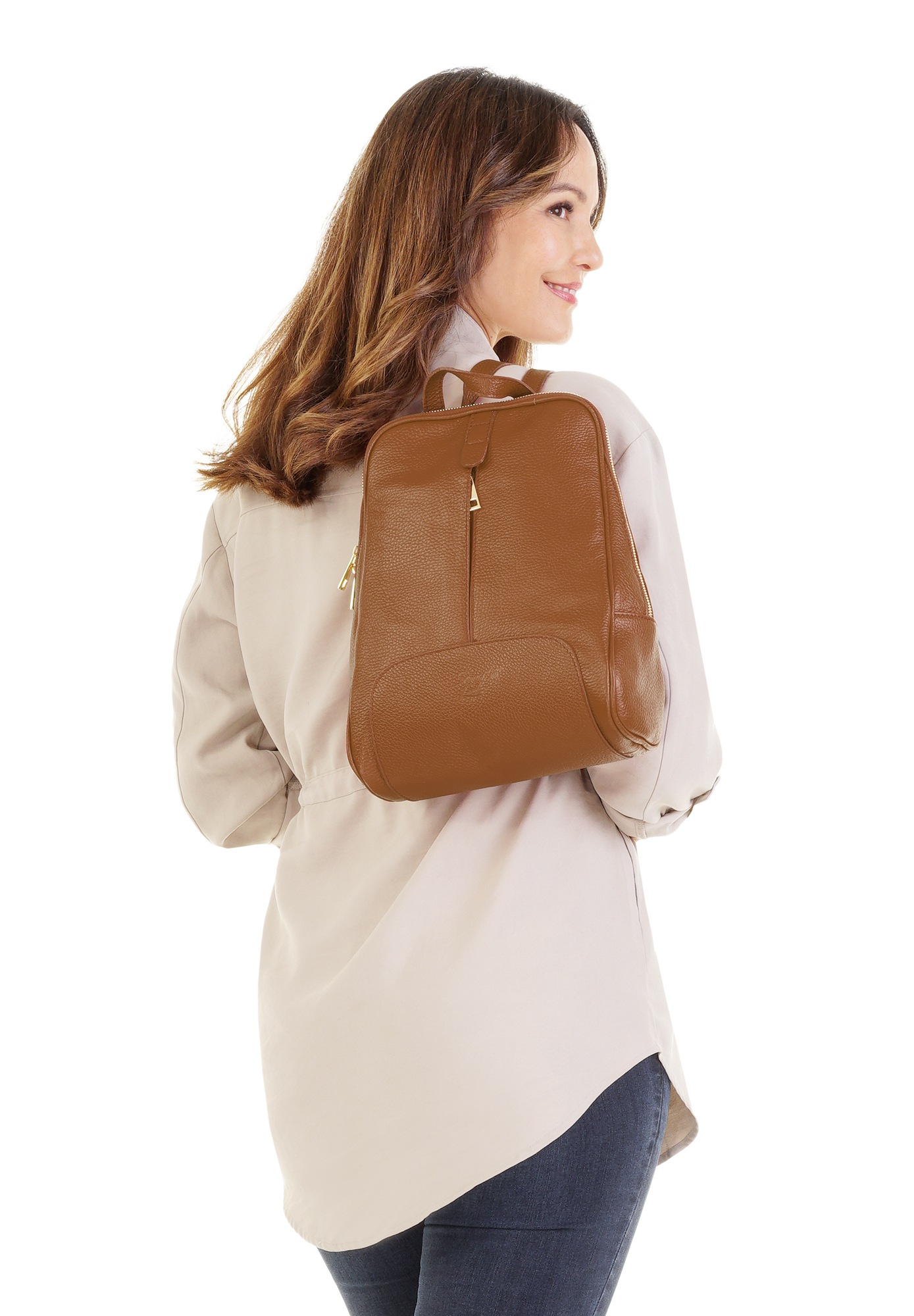 Samantha Look Cityrucksack "SAMANTHA LOOK Damen echt Leder, Made in Italy" echt Leder, Made in Italy