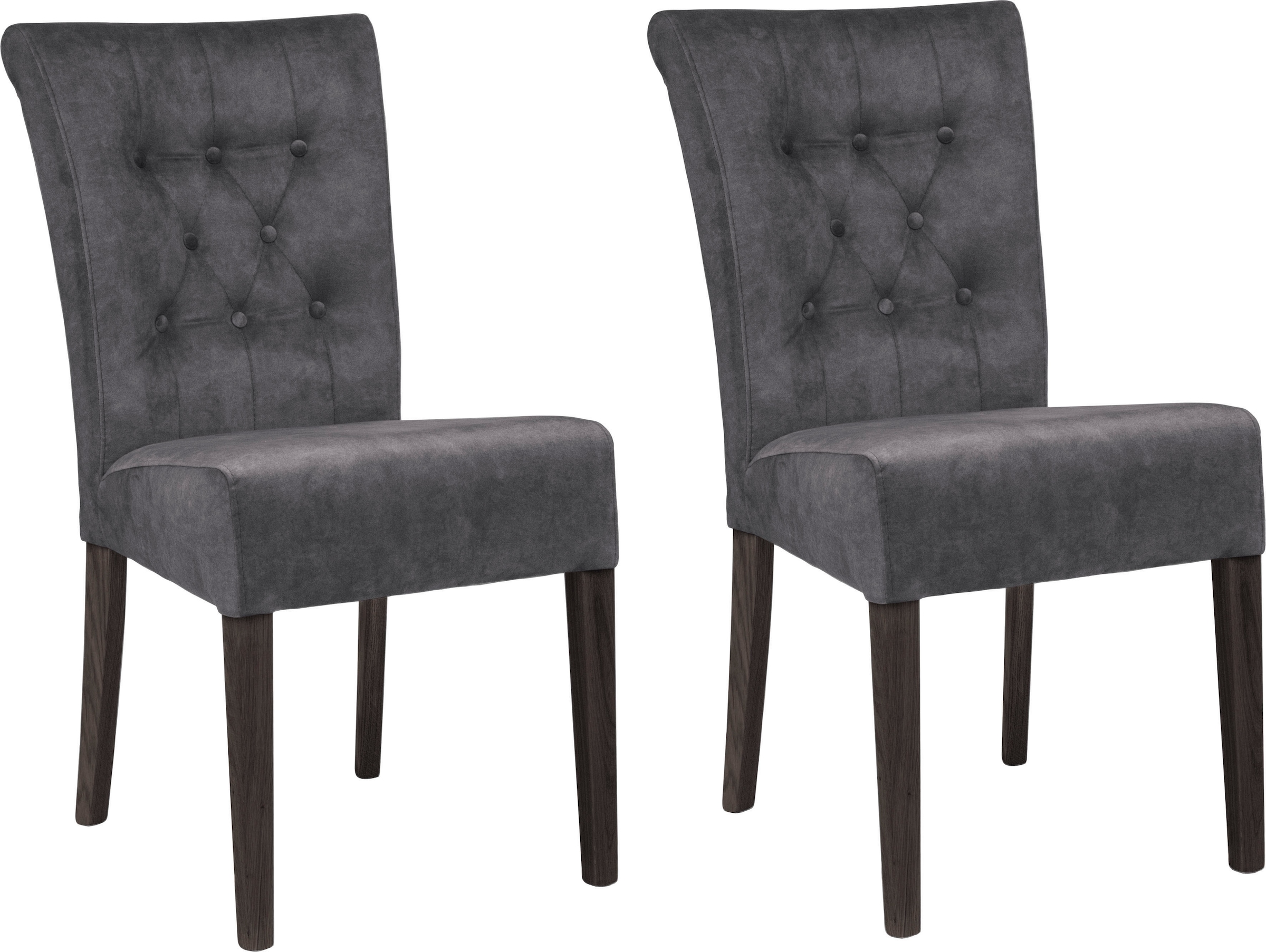 Home affaire Esszimmerstuhl "Queen BESTSELLER" (Set) 2 Stk. Samtvelours Pol günstig online kaufen