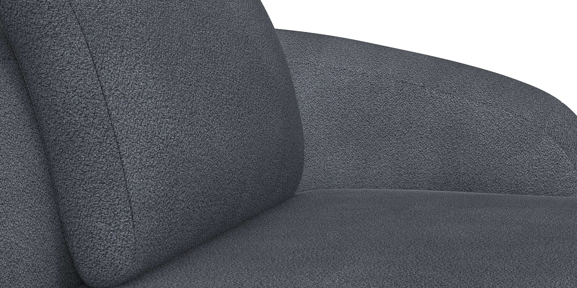 FLEXLUX Wohnlandschaft »Torino, rund, L-Form, Sofa-Ecke mit Recamiere, Longchair-Sofa«, Modernes, organisches Sofa-Design, Kaltschaum, Wellenunterfederung