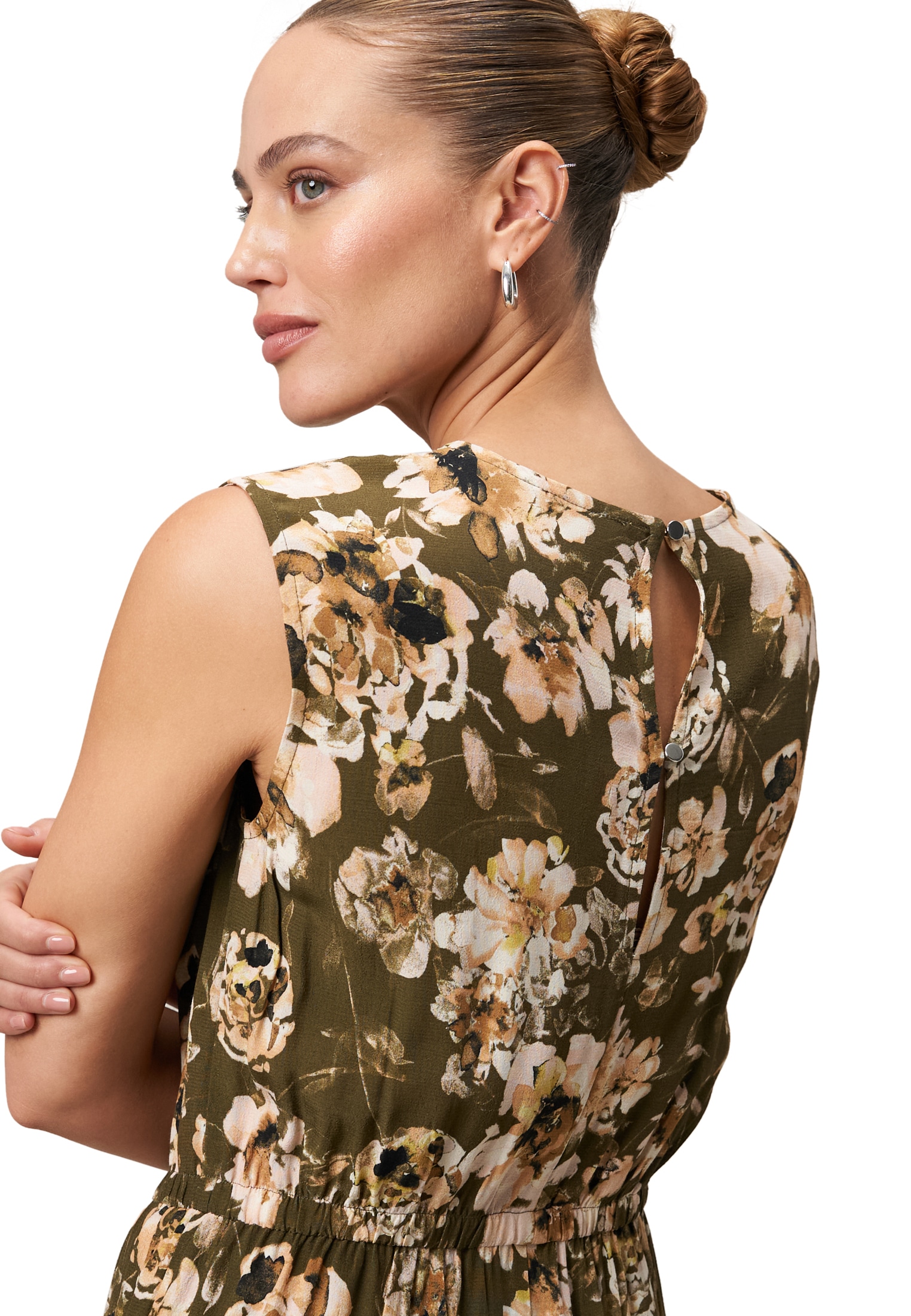 Zero Overall »zero Jumpsuit mit Blumendruck 32 Inch«, (1 tlg.), drapiert /gerafft