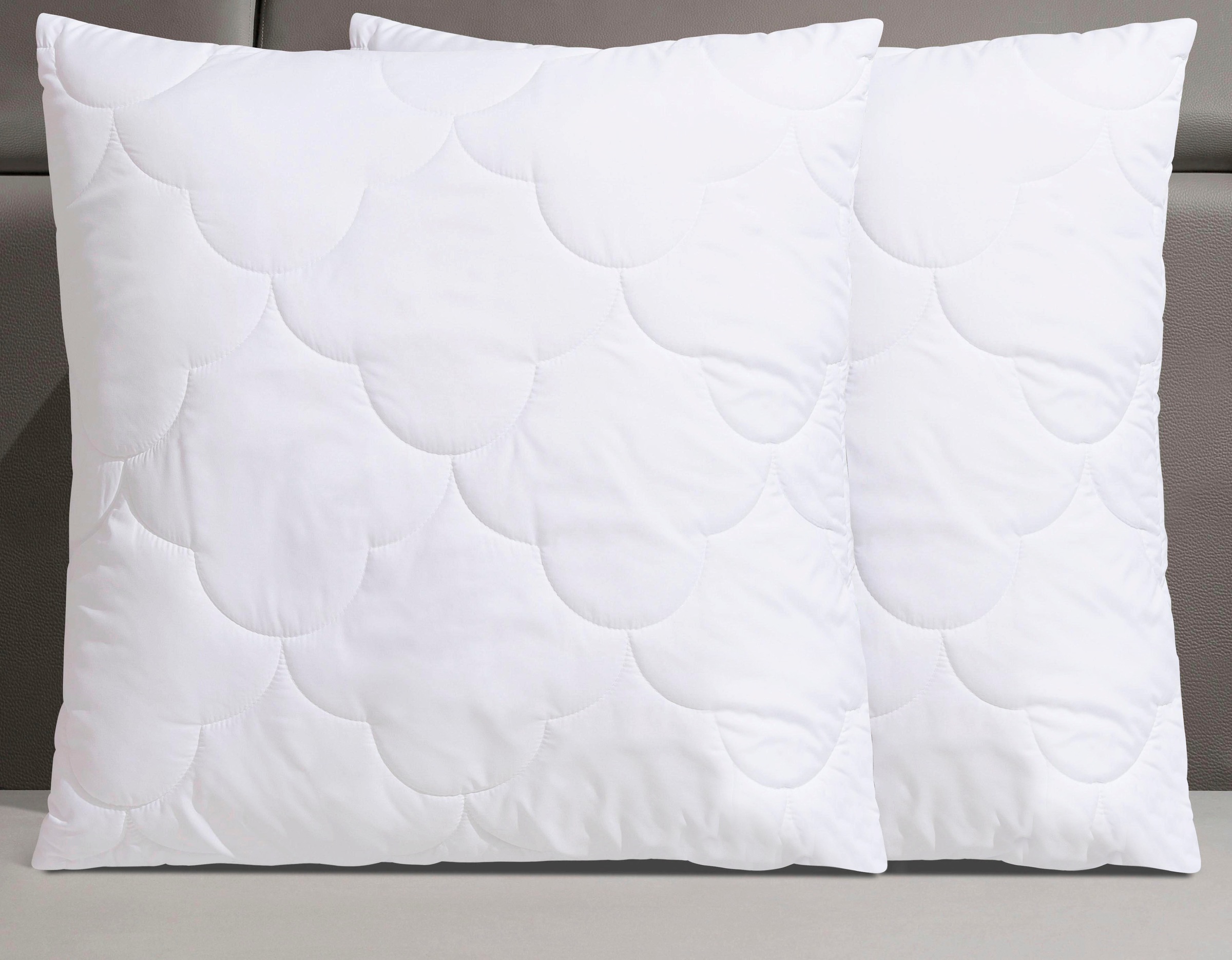 OTTO home Microfaserkissen "Mondschein, Kopfkissen 1-tlg. oder 2-tlg. 40x80 oder 80x80 cm" Füllung: Faserbaellchen Spar-Set, 2 Stk. tlg. Kissen, allergiker geeignet (für Hausstauballergiker)