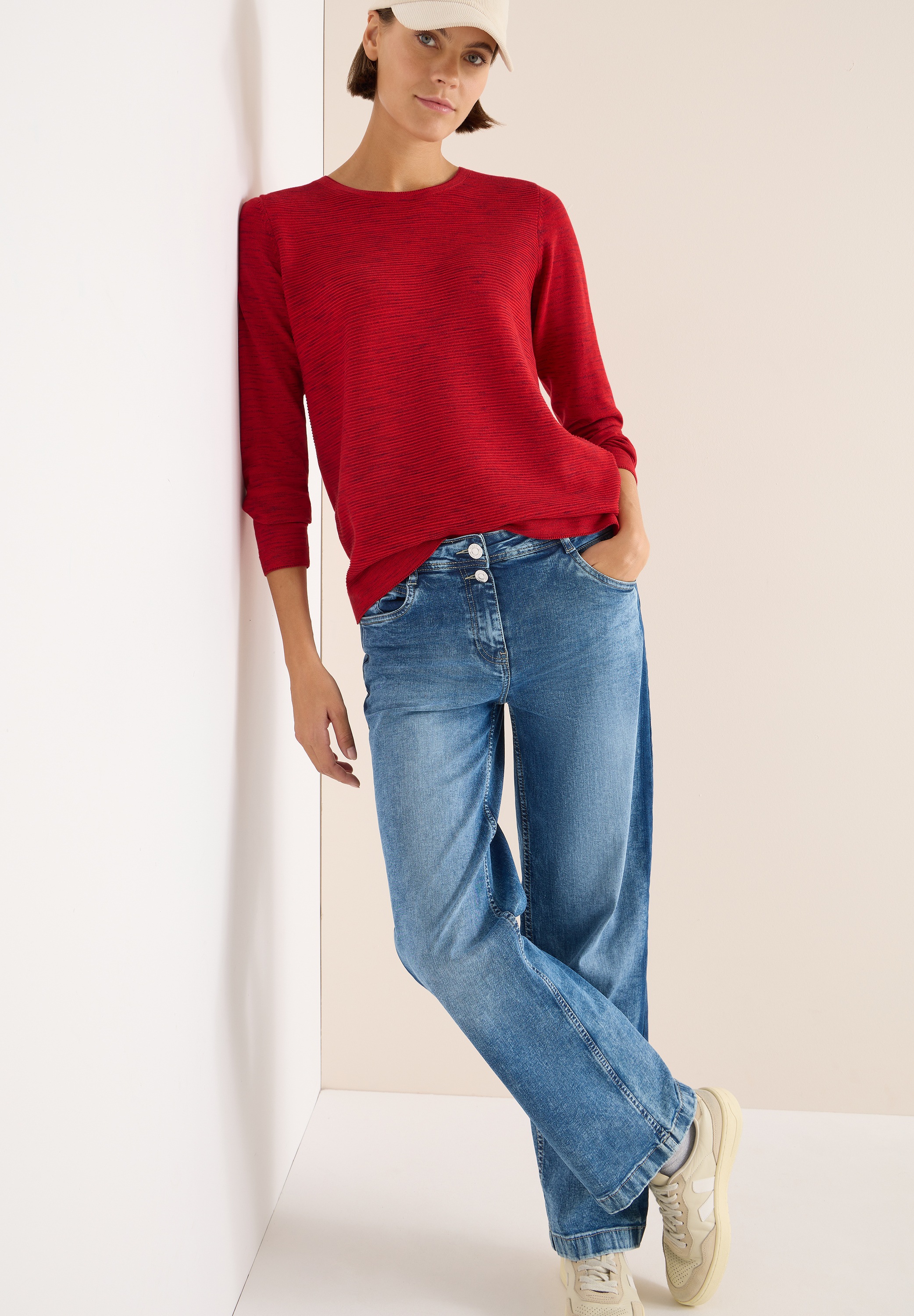 Cecil Strickpullover mit Rundhalsausschnitt günstig online kaufen