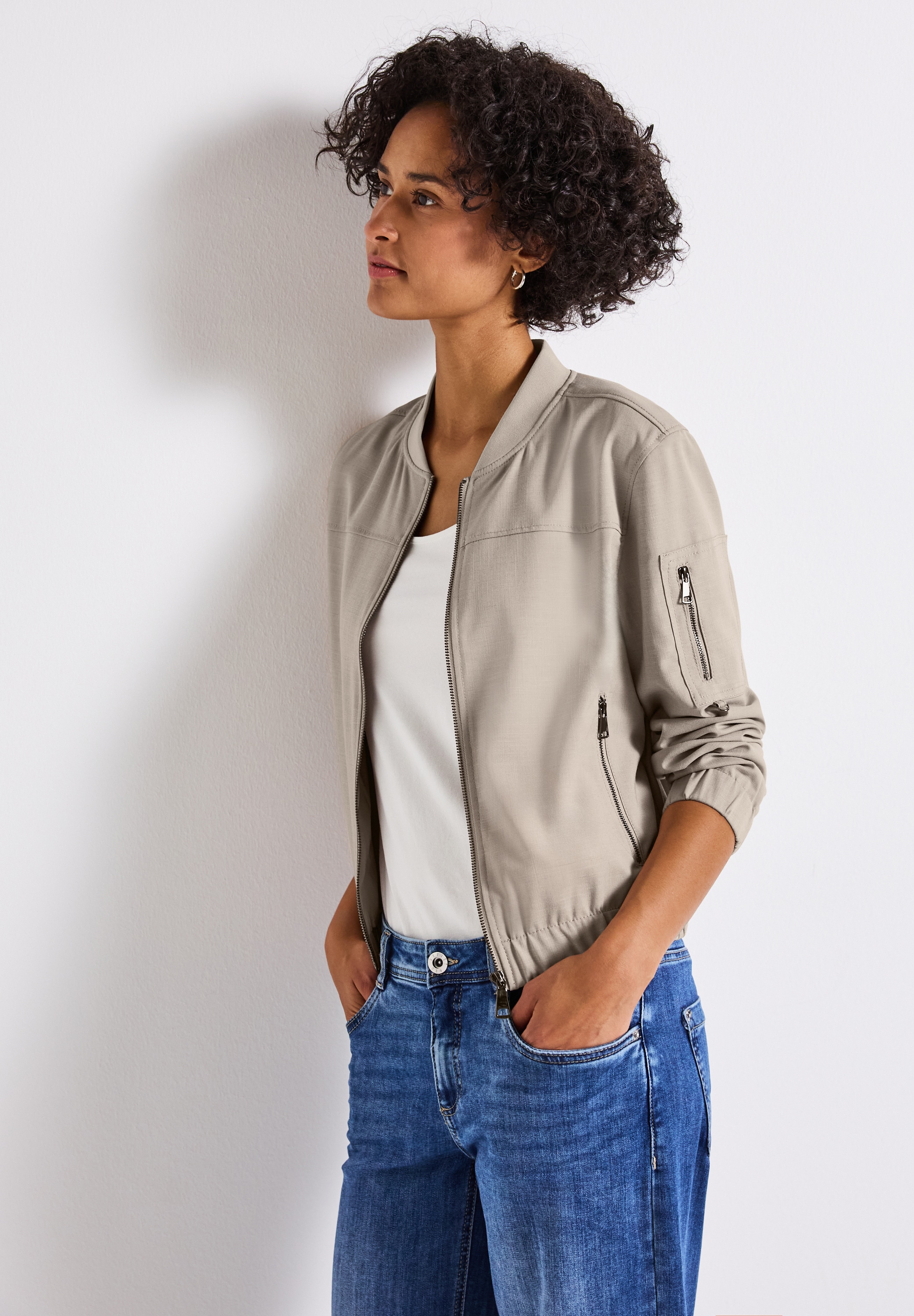 STREET ONE Blouson ohne Kapuze mit Elastiksaum