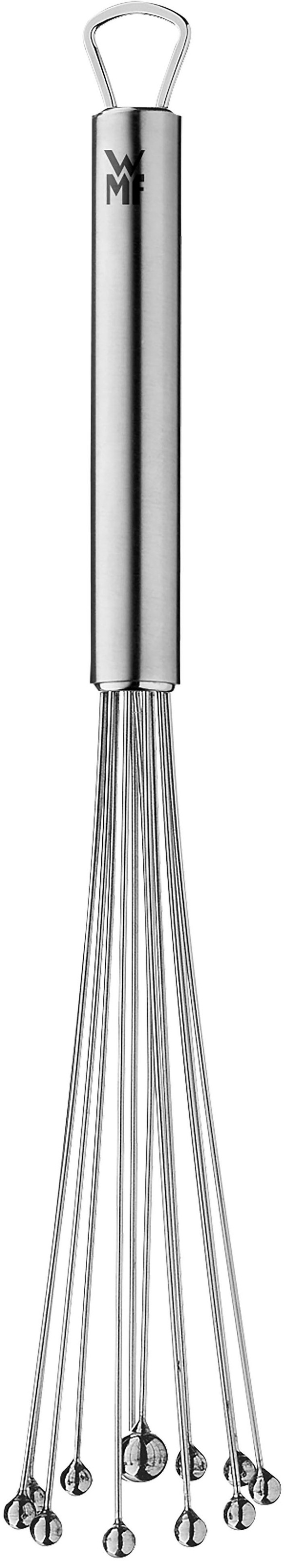 WMF Schneebesen "Profi Plus", Breite/Höhe/T: 6cm x 5cm, grau, Schneebesen, flexible Drähte mit Kugeln, Öse zum Aufhängen, spülmaschinengeeignet