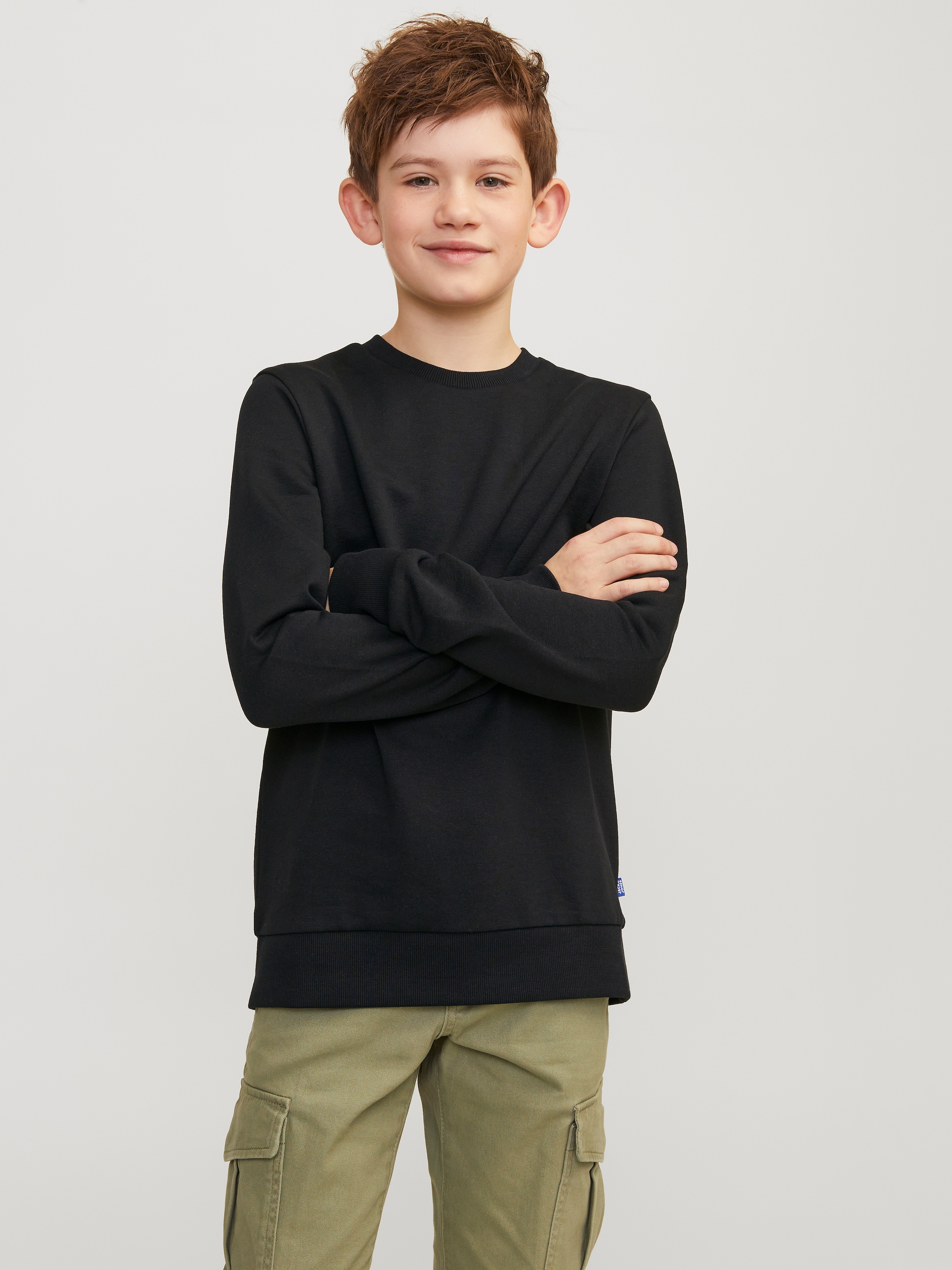 Jack & Jones Junior Sweatshirt "JJEBRADLEY einfach kombinierbar, pflegeleicht", Materialmix, regular fit
