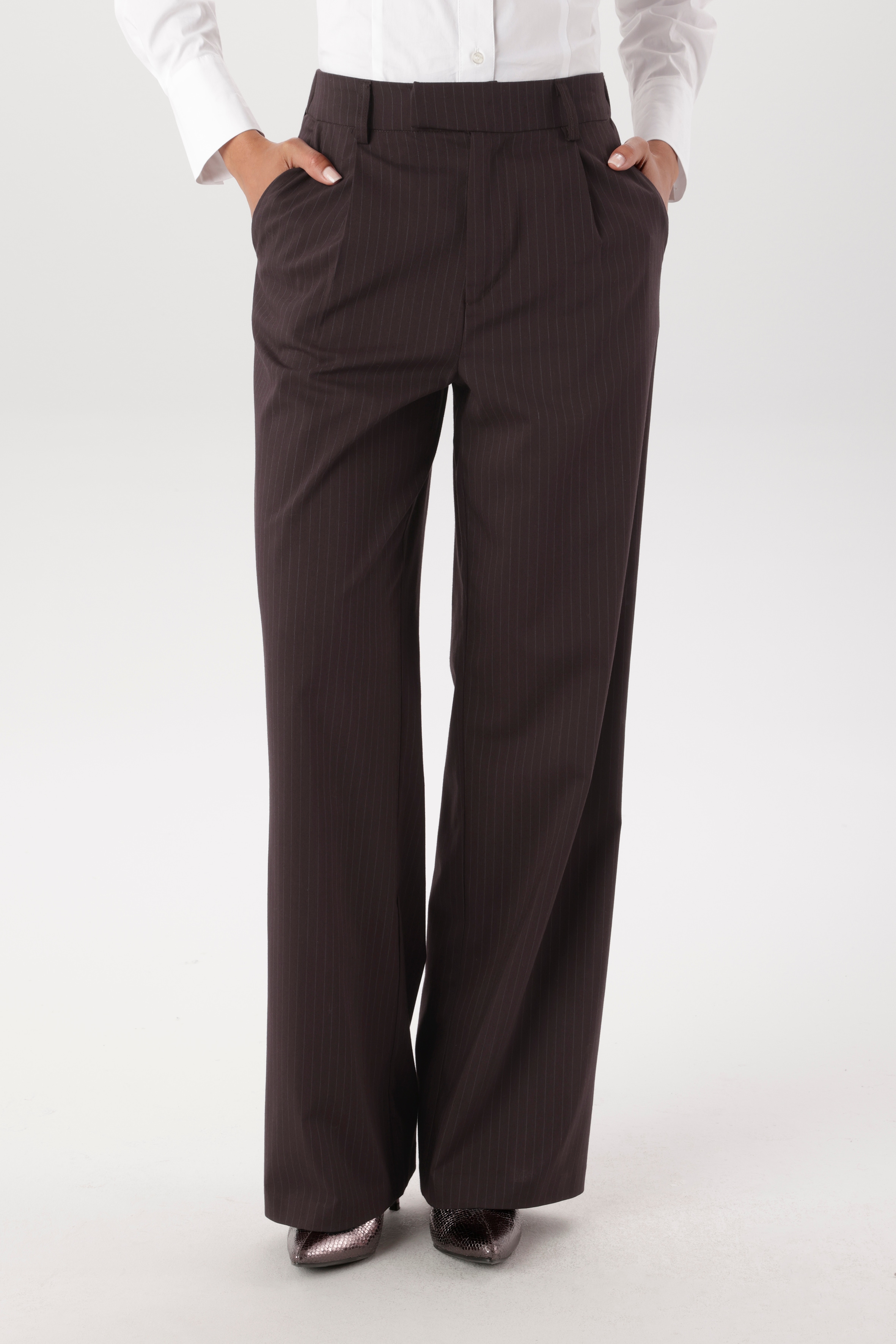 Aniston SELECTED Anzughose mit feinen, eleganten Nadelstreifen - NEUE KOLLEKTION