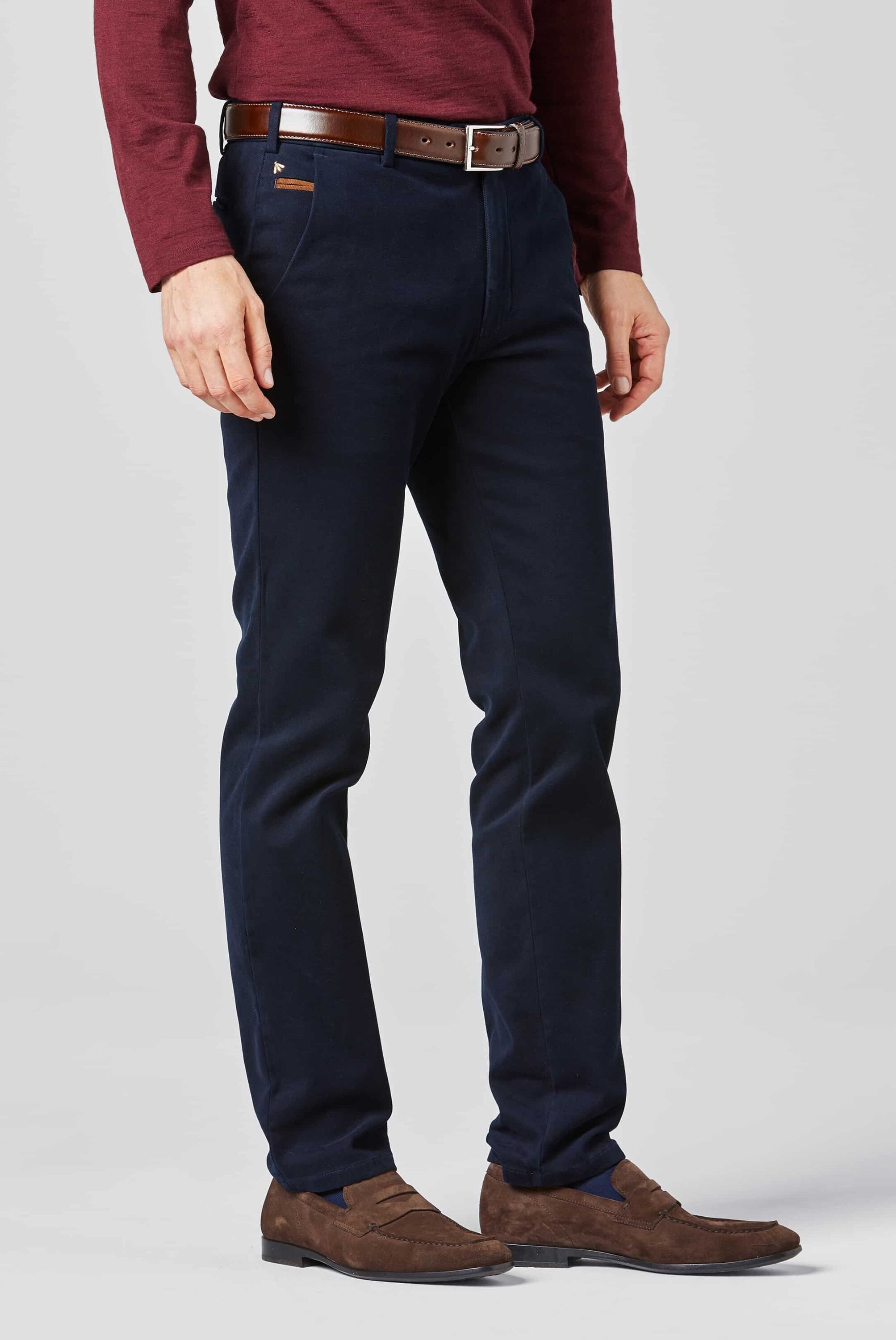 MEYER Chinos "Bonn" Super-Stretch Winter Twill, mit Stretch-Dehnbund günstig online kaufen