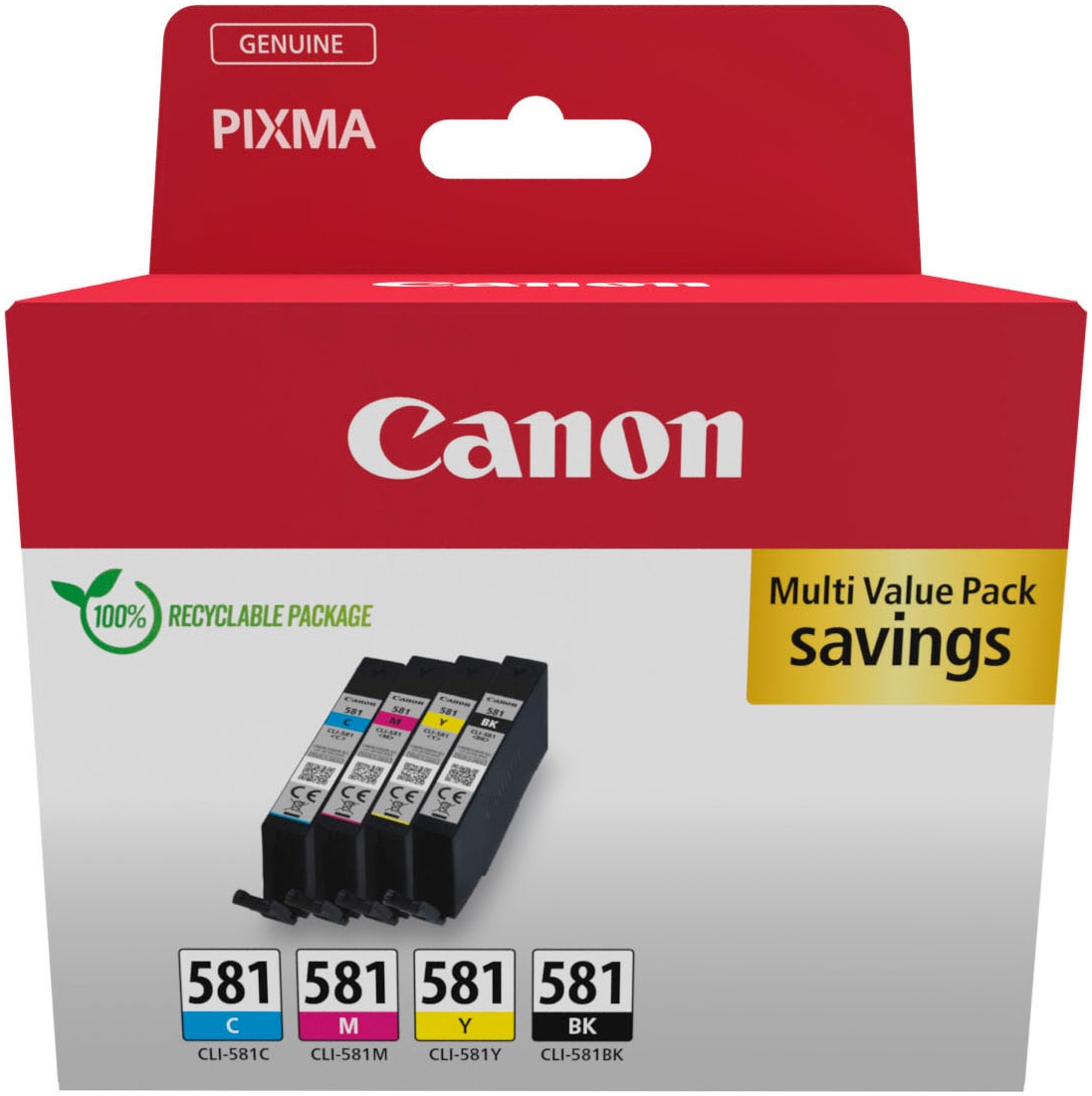Canon Tintenpatrone »CLI-581 BK/C/M/Y Tinte Multipack«