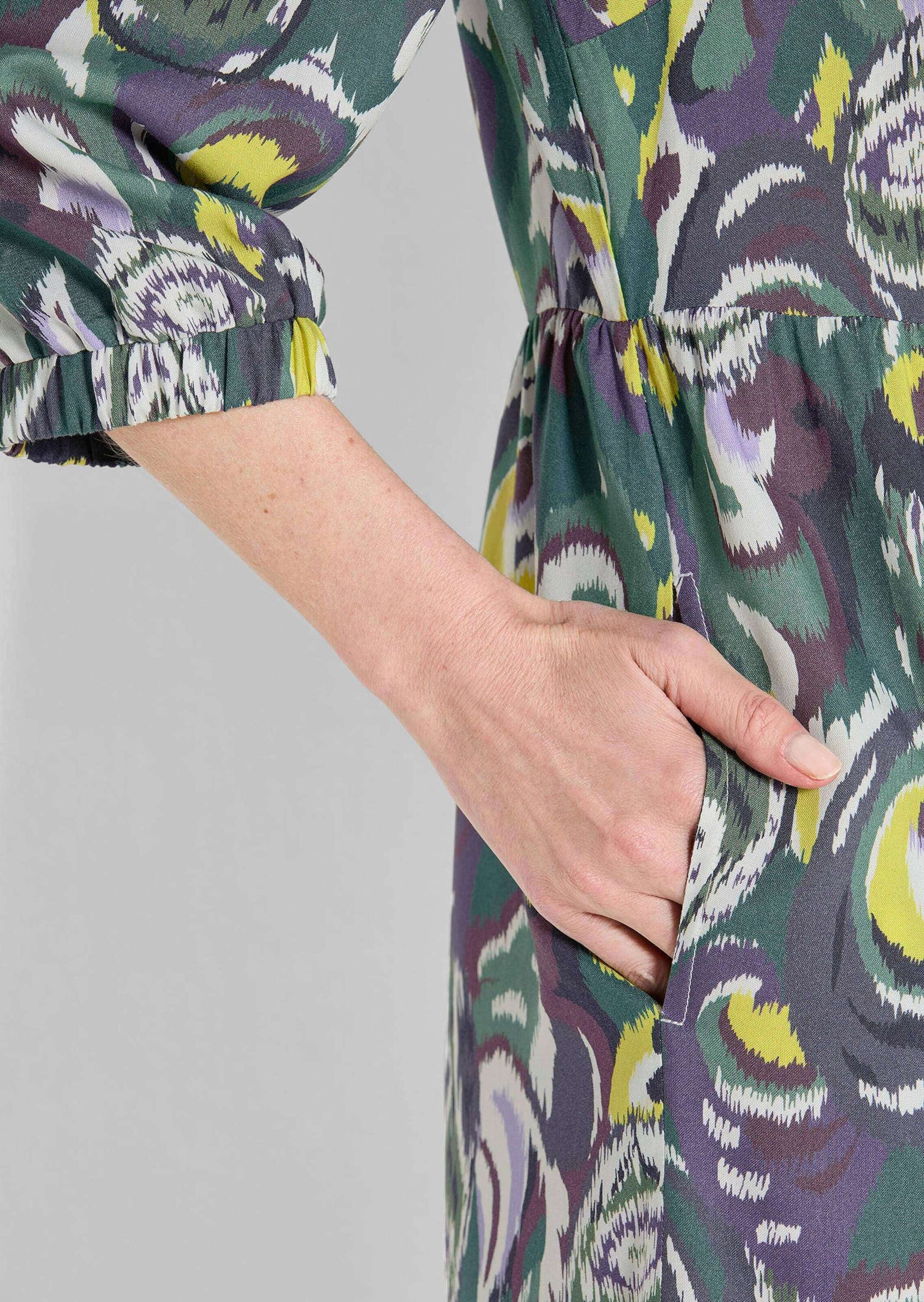GOLDNER Sommerkleid »Kurzgröße Druckkleid aus weich fließender Viskose«