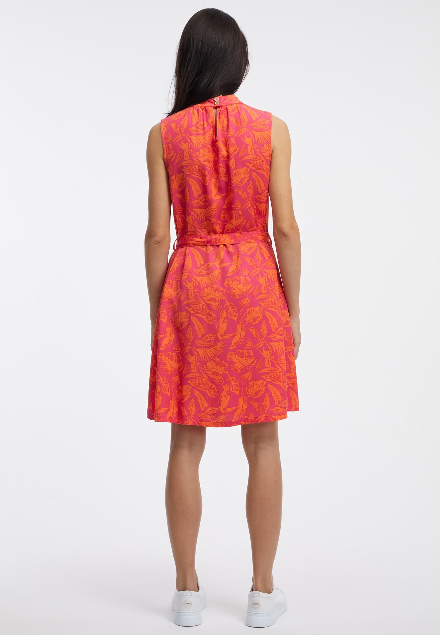 Ragwear Sommerkleid »ANGYC PRINT ORG« Neckholder mit Knopfverschluss und Keyhole hinten