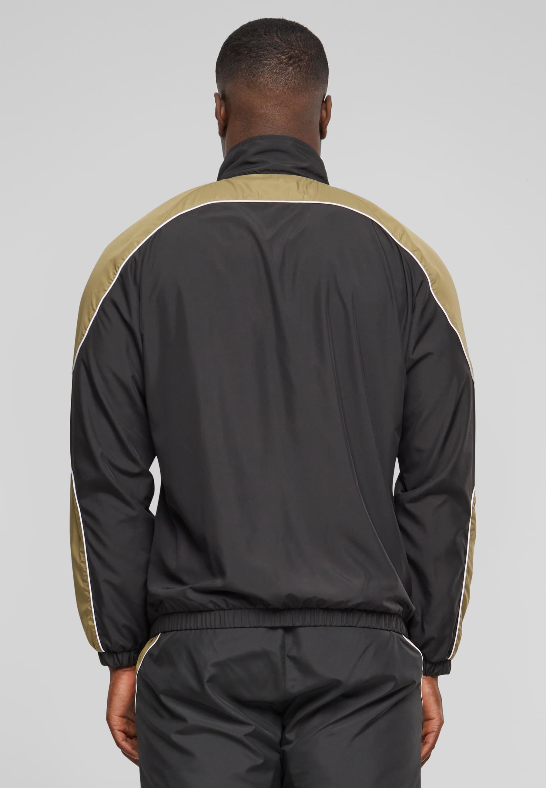 URBAN CLASSICS Trainingsjacke »Urban Classics Herren Piped Track Jacket« 1 Stk. tlg. ohne Kapuze