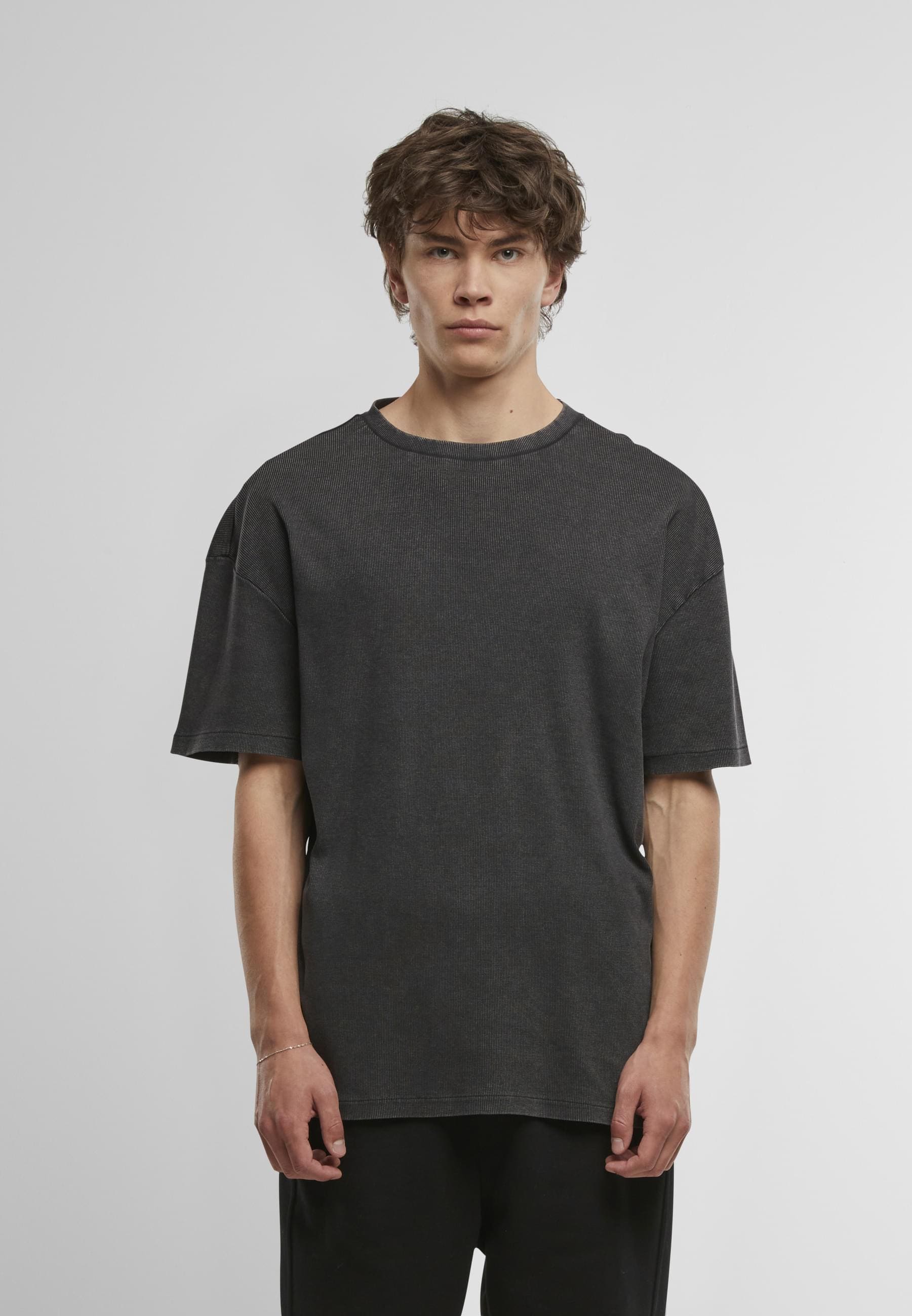 URBAN CLASSICS T-Shirt »Urban Classics Washed Rib Tee«, (1 tlg.)