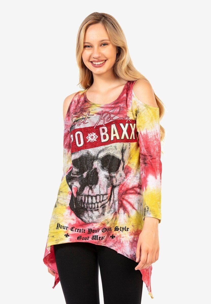 Thumbnail - Cipo & Baxx T-Shirt "LONG SLEEVE T-SHIRT" zusätzlich mit kleinen, glitzernden Steinchen besetzt