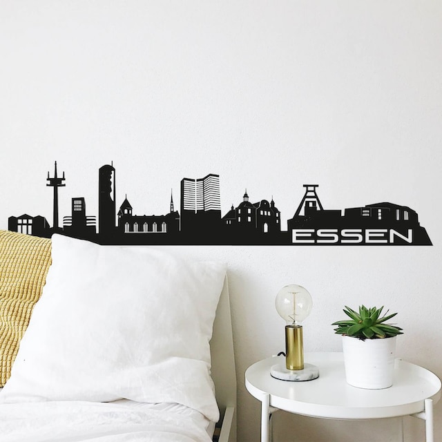 Wall-Art Wandtattoo »XXL Stadt Skyline Essen 120cm«, (1 St.) bestellen |  BAUR