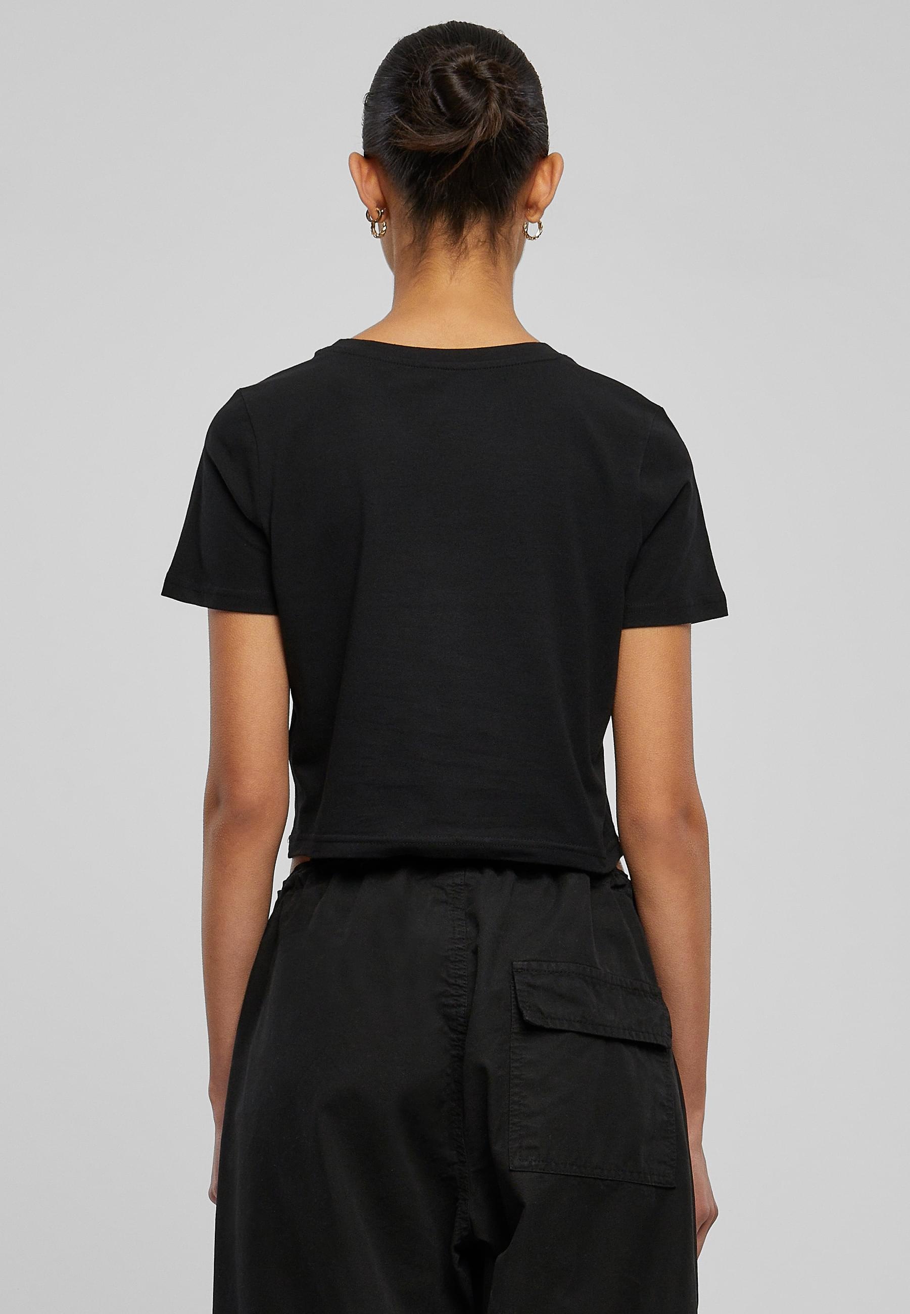 Miss Tee Kurzarmshirt »Miss Tee Damen Badgirls Cropped Tee«, (1 tlg.)